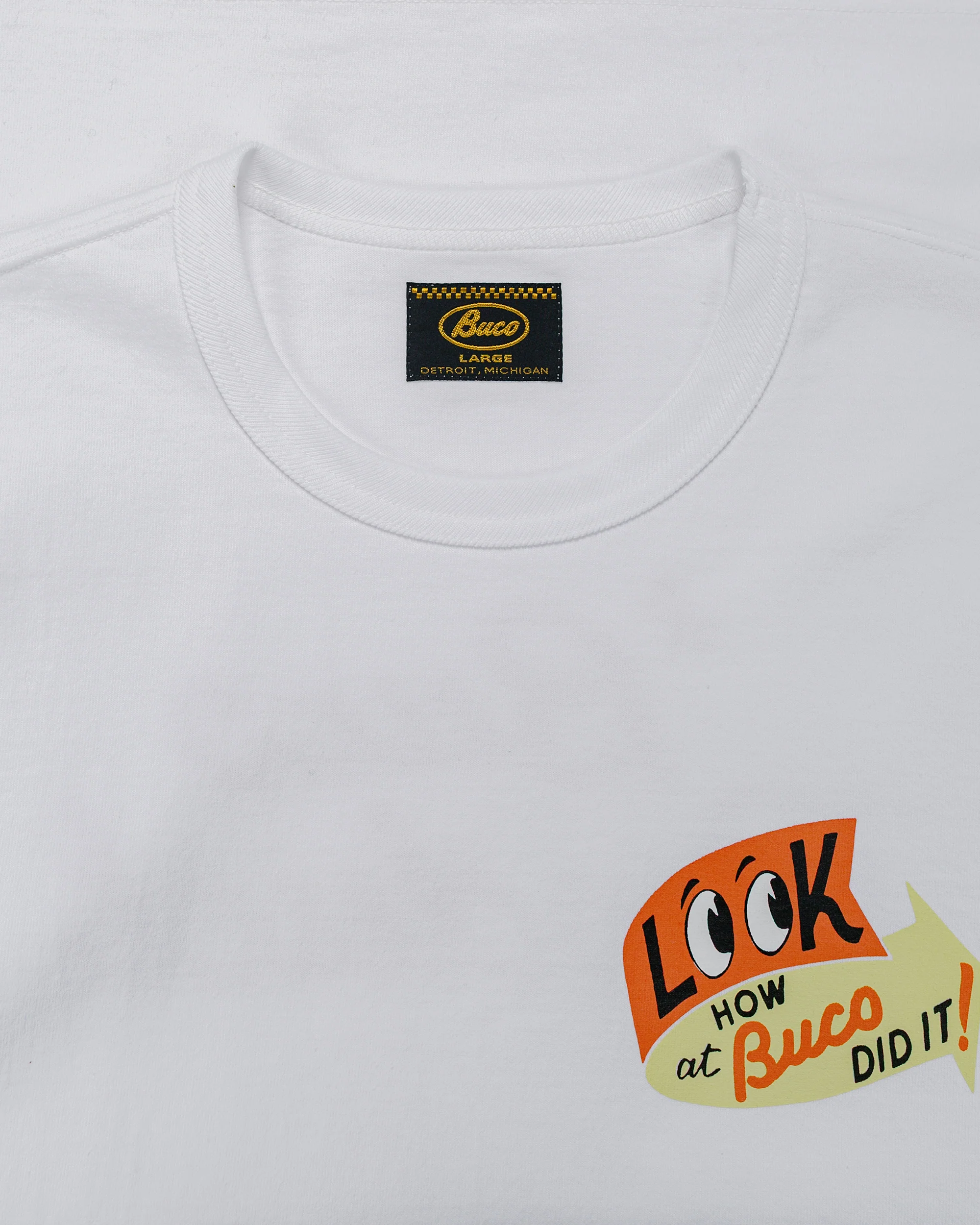 The Real McCoy's BC25105 BUCO L/S Tee / Look At How Buco Did It! White - Image 4