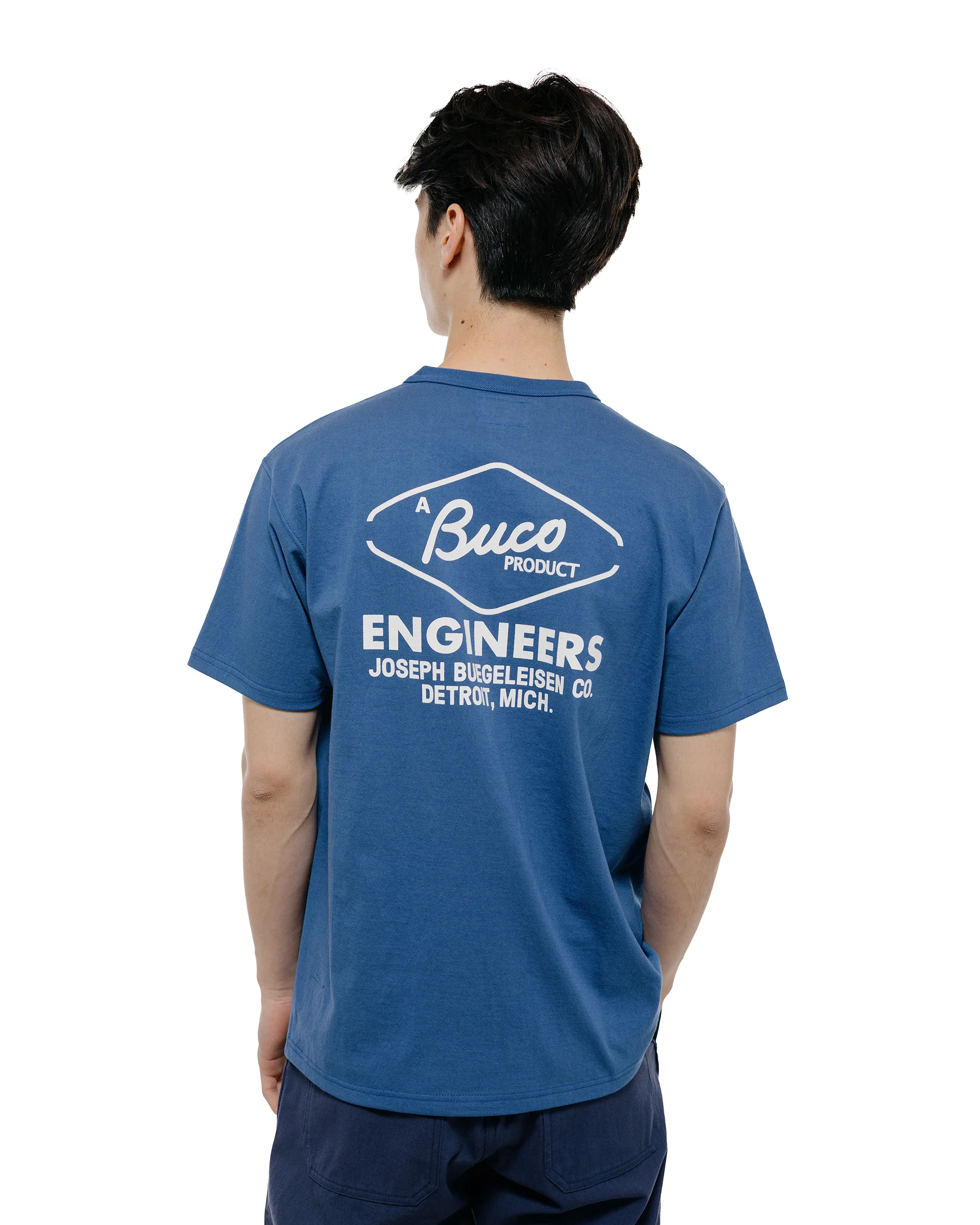 The Real McCoy's BC26001 Buco Tee / Buco Engineers Royal Blue - Image 3