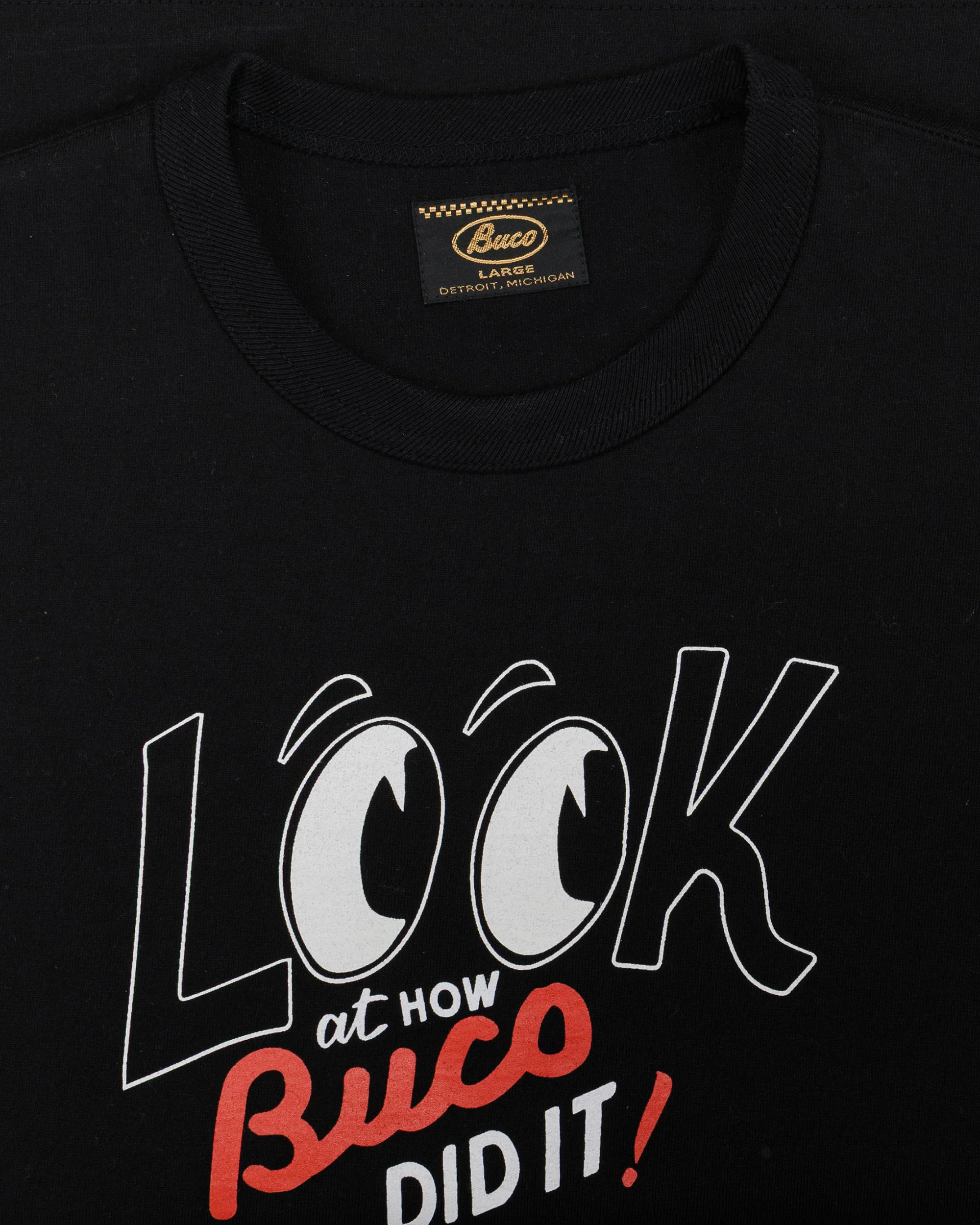 The Real McCoy's BC26002 BUCO Tee / Look At How Buco Did It! Black - Image 4