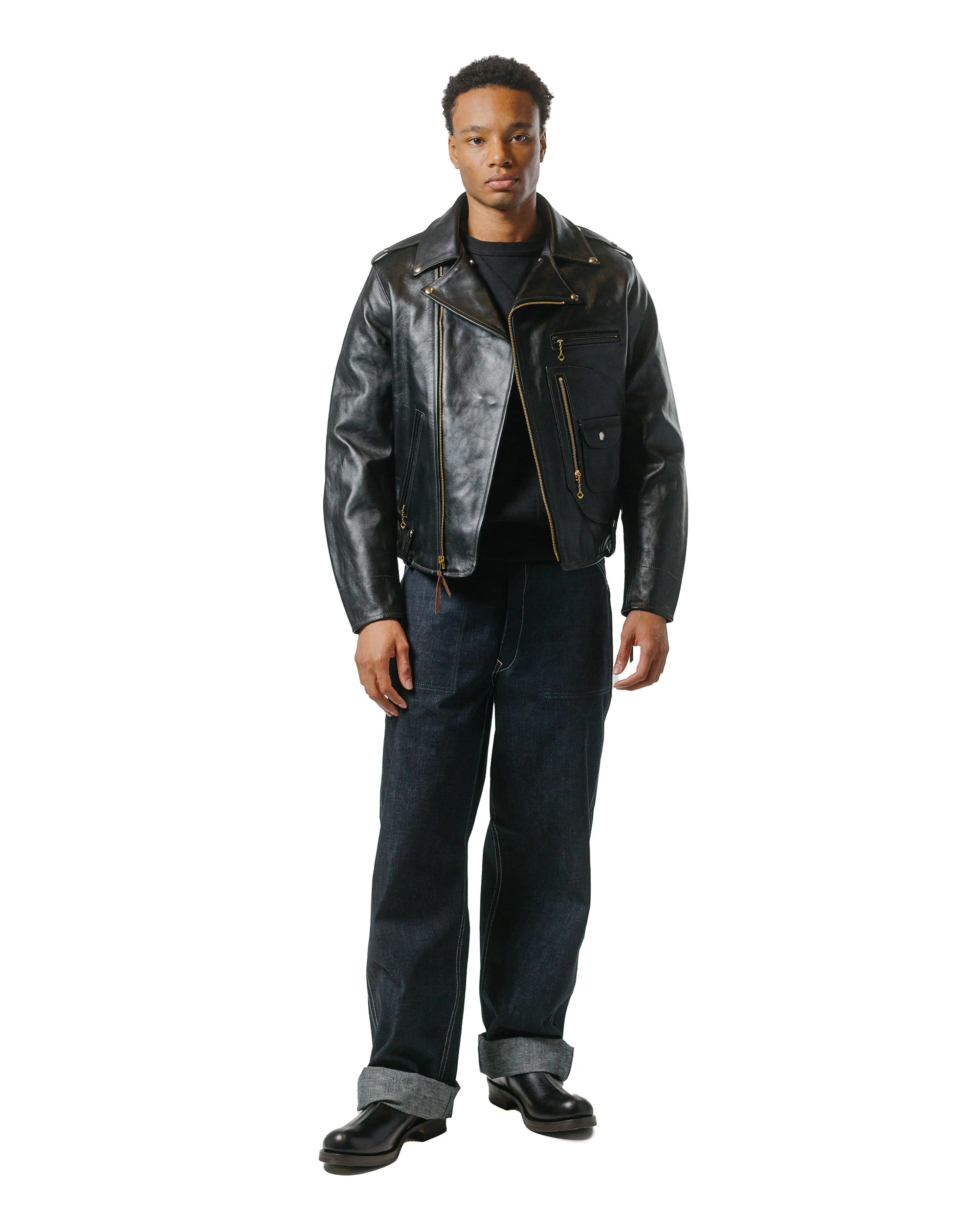 The Real McCoy's BJ21101 Buco J-24 Jacket Black - Image 4