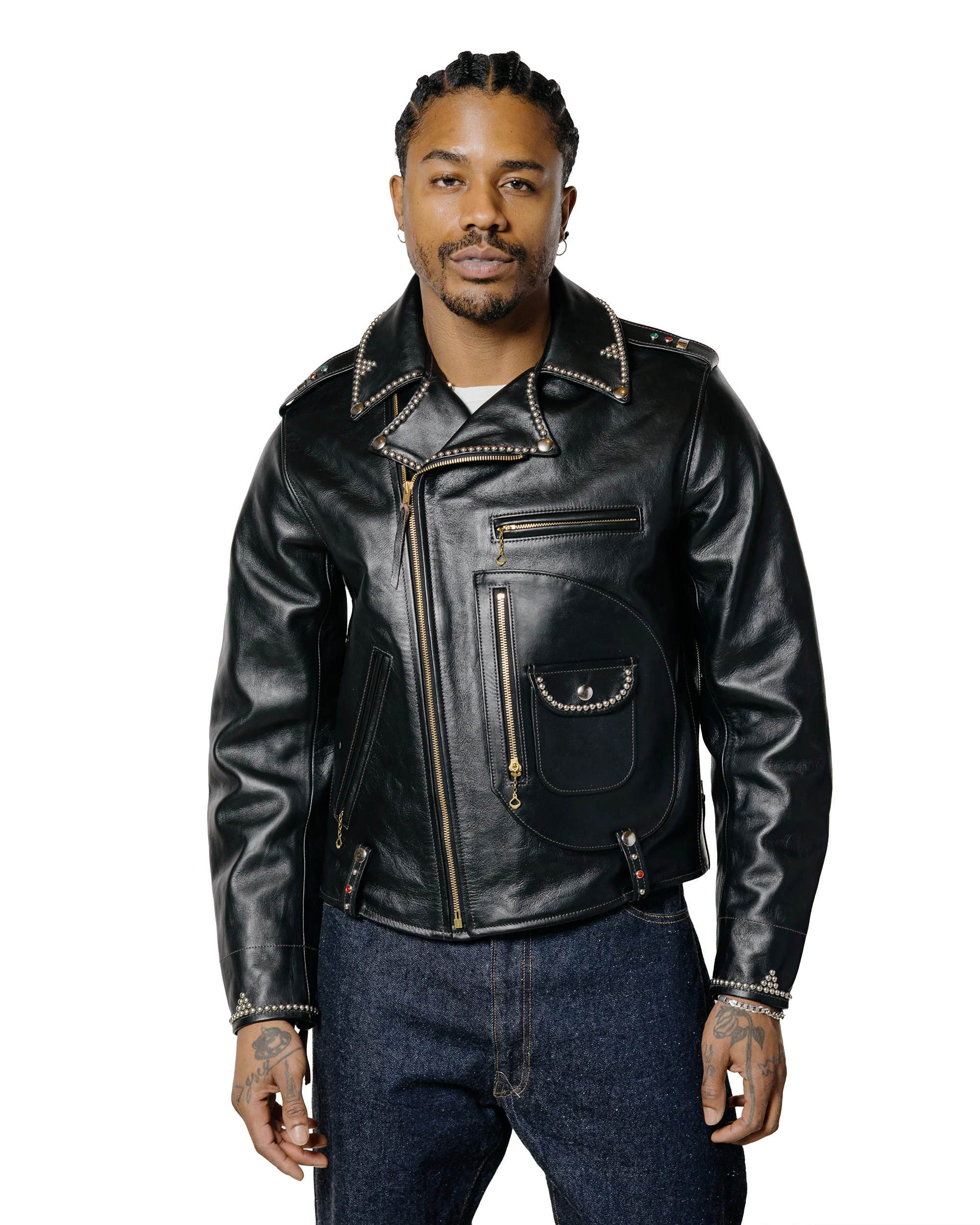 The Real McCoy's BJ24101 Buco J-24 Smoky Jim Leather Jacket Black - Image 2