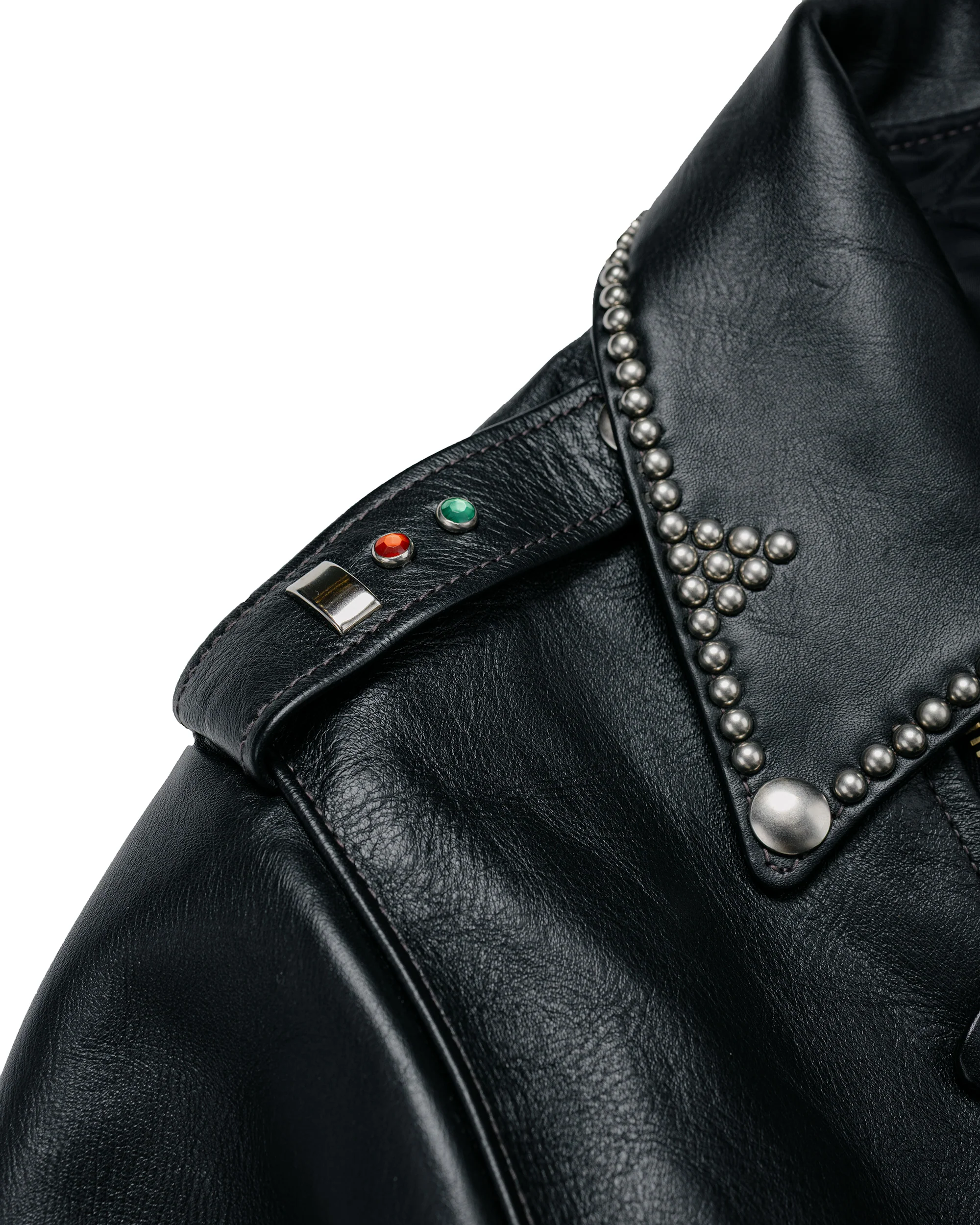 The Real McCoy's BJ24101 Buco J-24 Smoky Jim Leather Jacket Black - Image 7