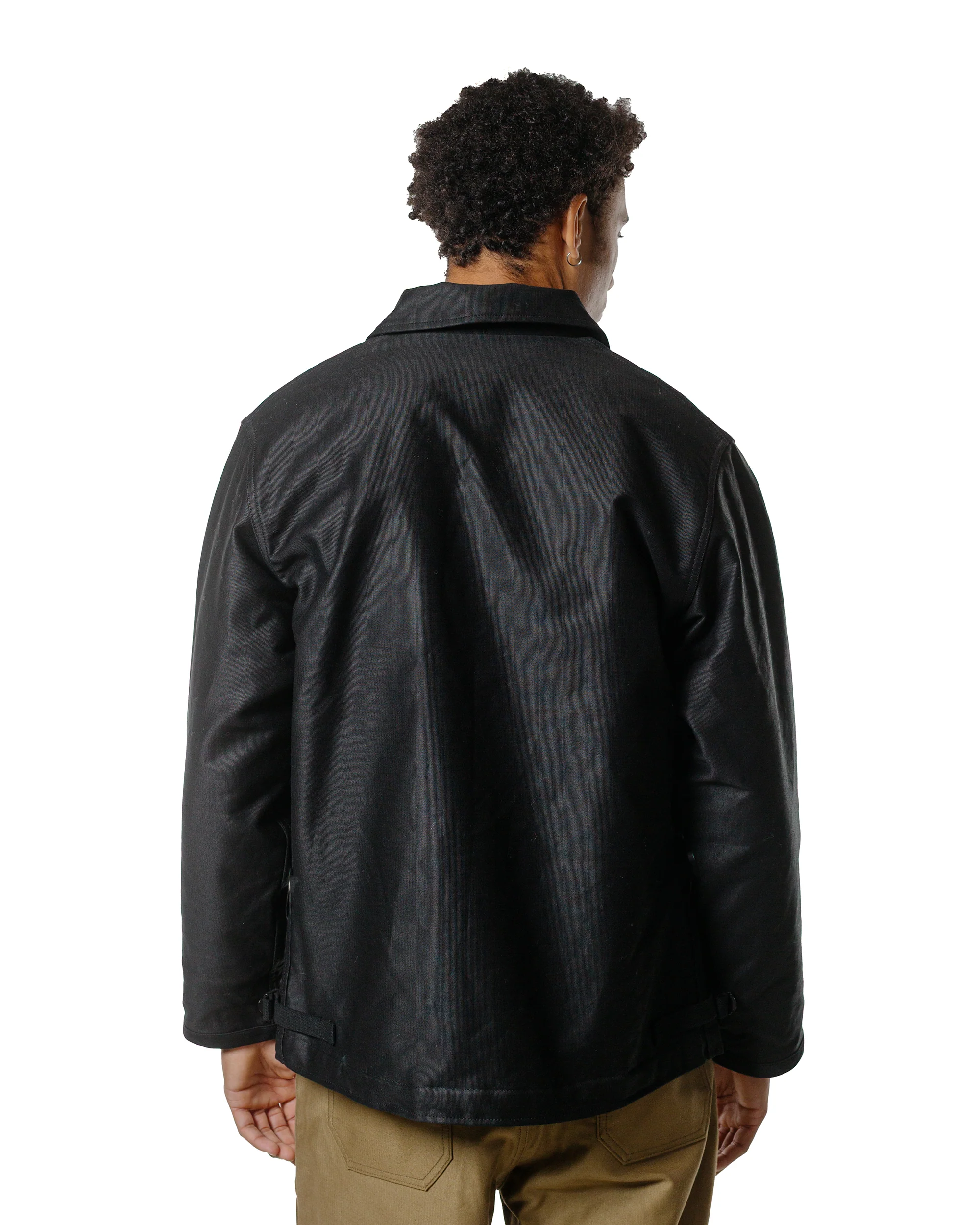 The Real McCoy's BJ25101 Buco Civilian Collared Deck Jacket Black - Image 3