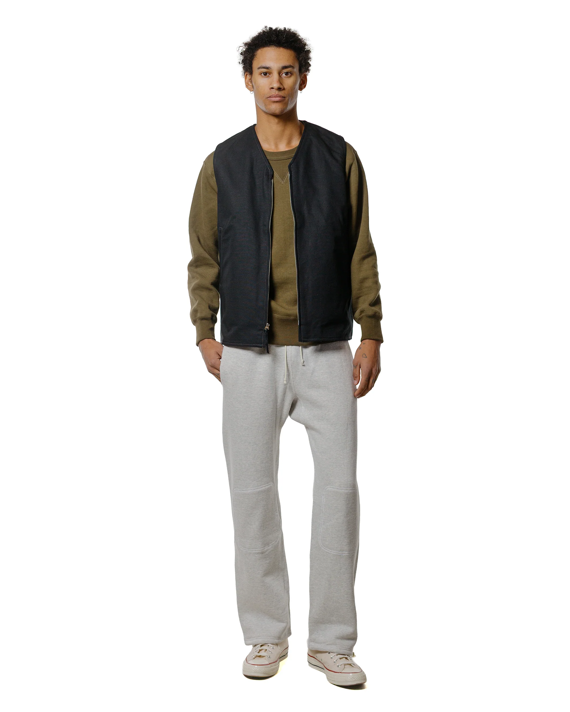 The Real McCoy's BJ25103 Buco Cotton Canvas Riding Vest Black - Image 4