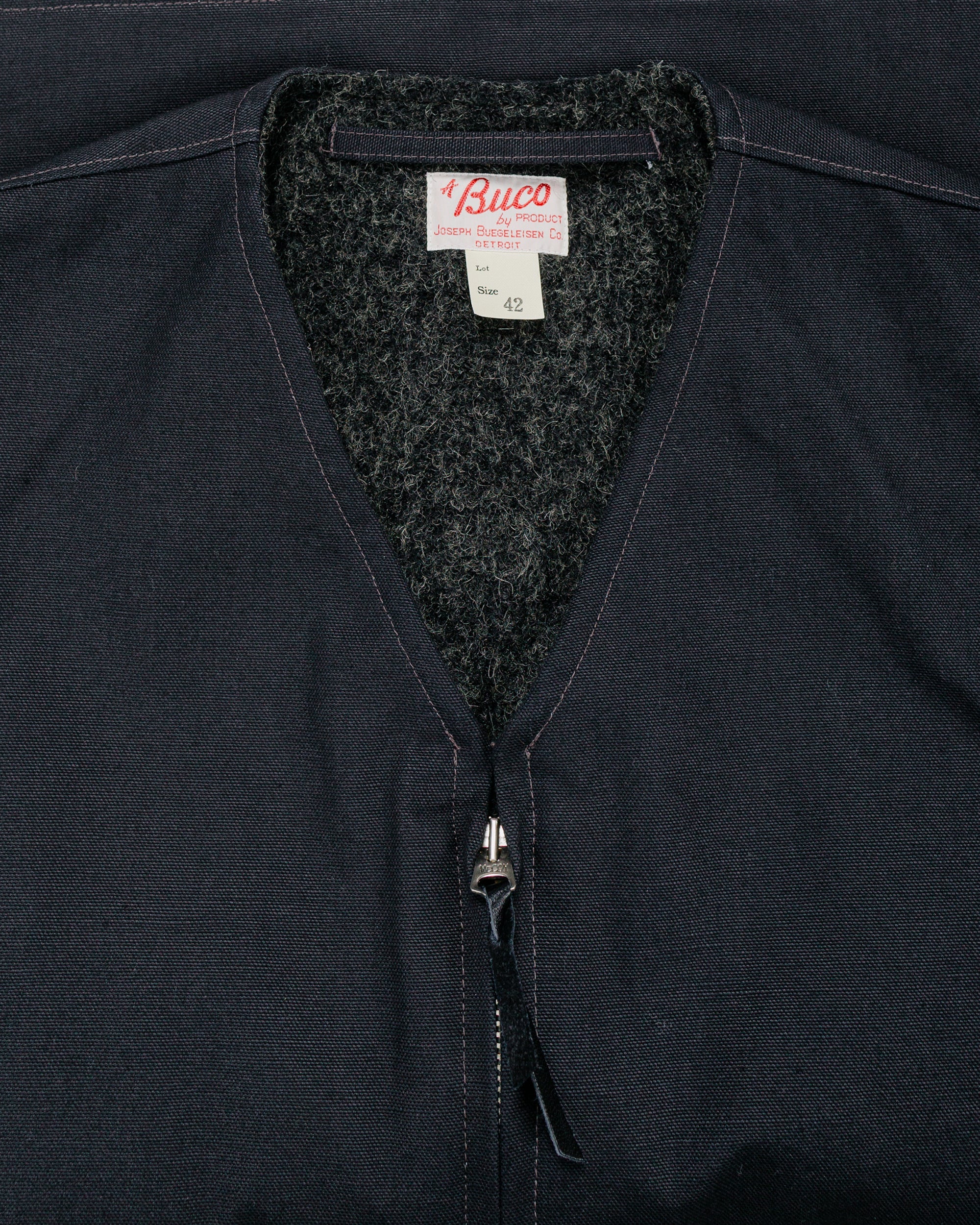 The Real McCoy's BJ25103 Buco Cotton Canvas Riding Vest Black - Image 5