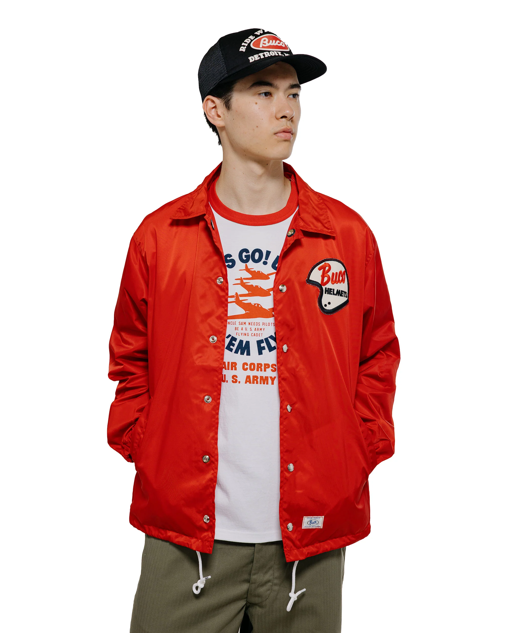 The Real McCoy's BJ26001 Buco Coach Jacket / Enthusiast Red - Image 2