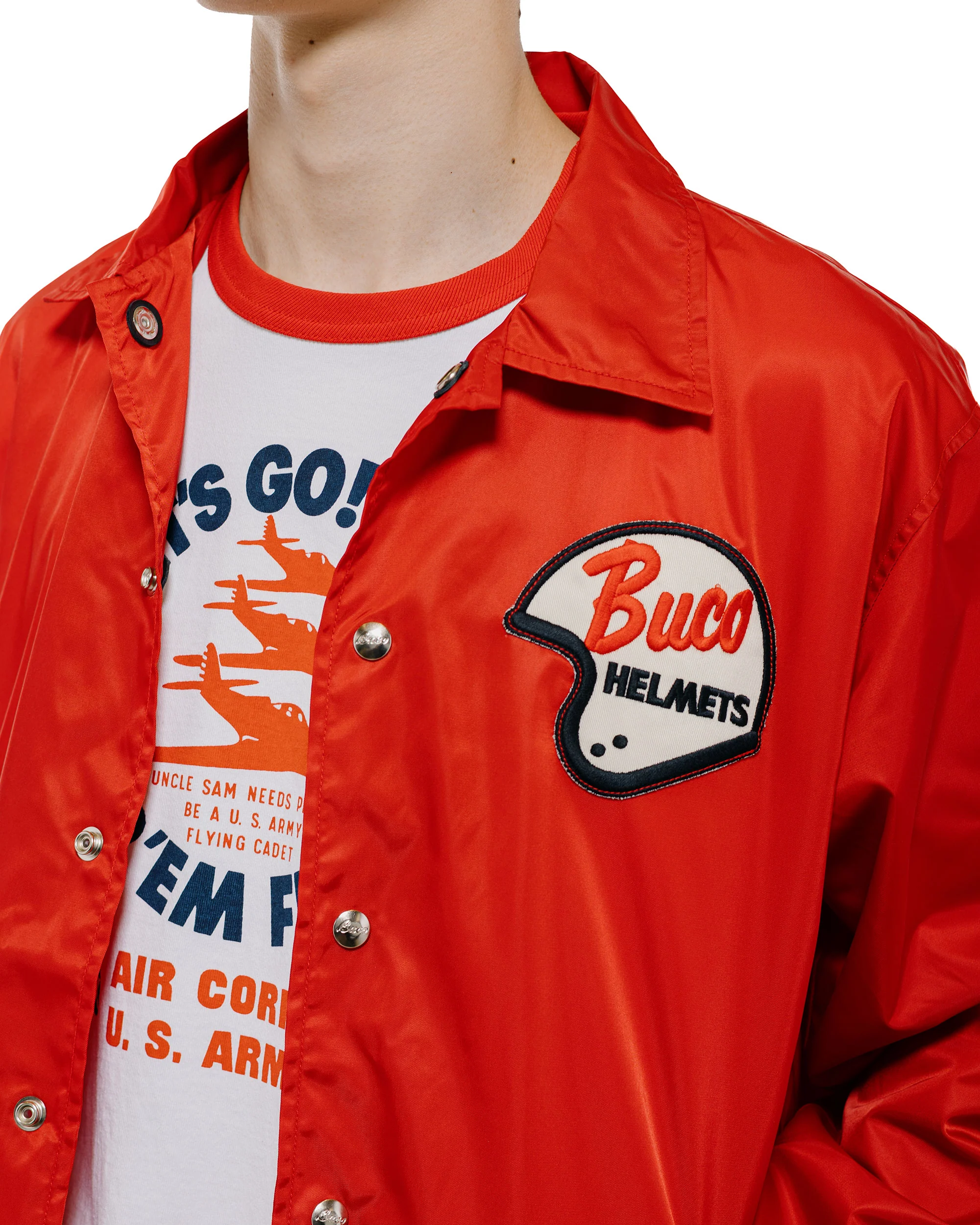 The Real McCoy's BJ26001 Buco Coach Jacket / Enthusiast Red - Image 3