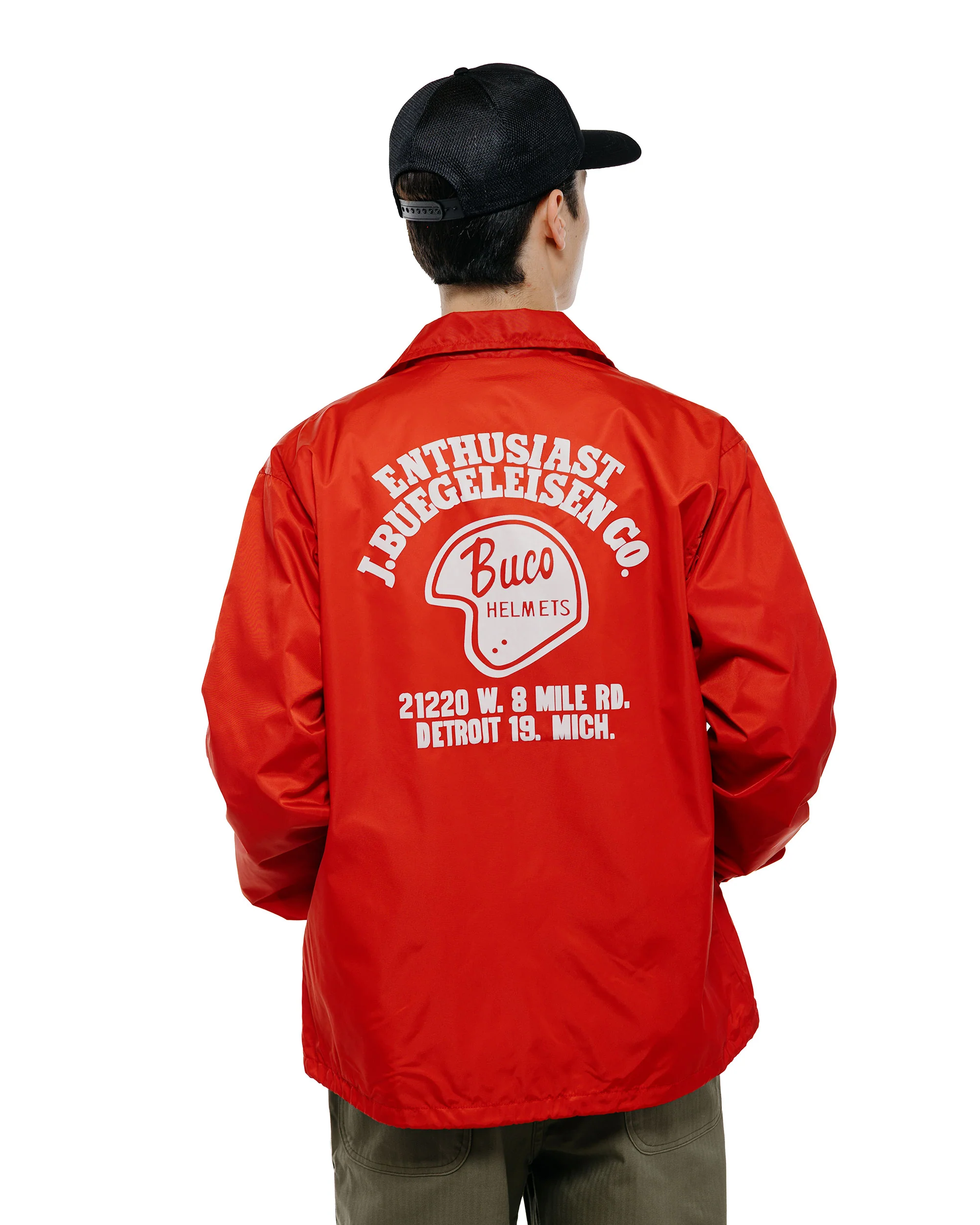 The Real McCoy's BJ26001 Buco Coach Jacket / Enthusiast Red - Image 4