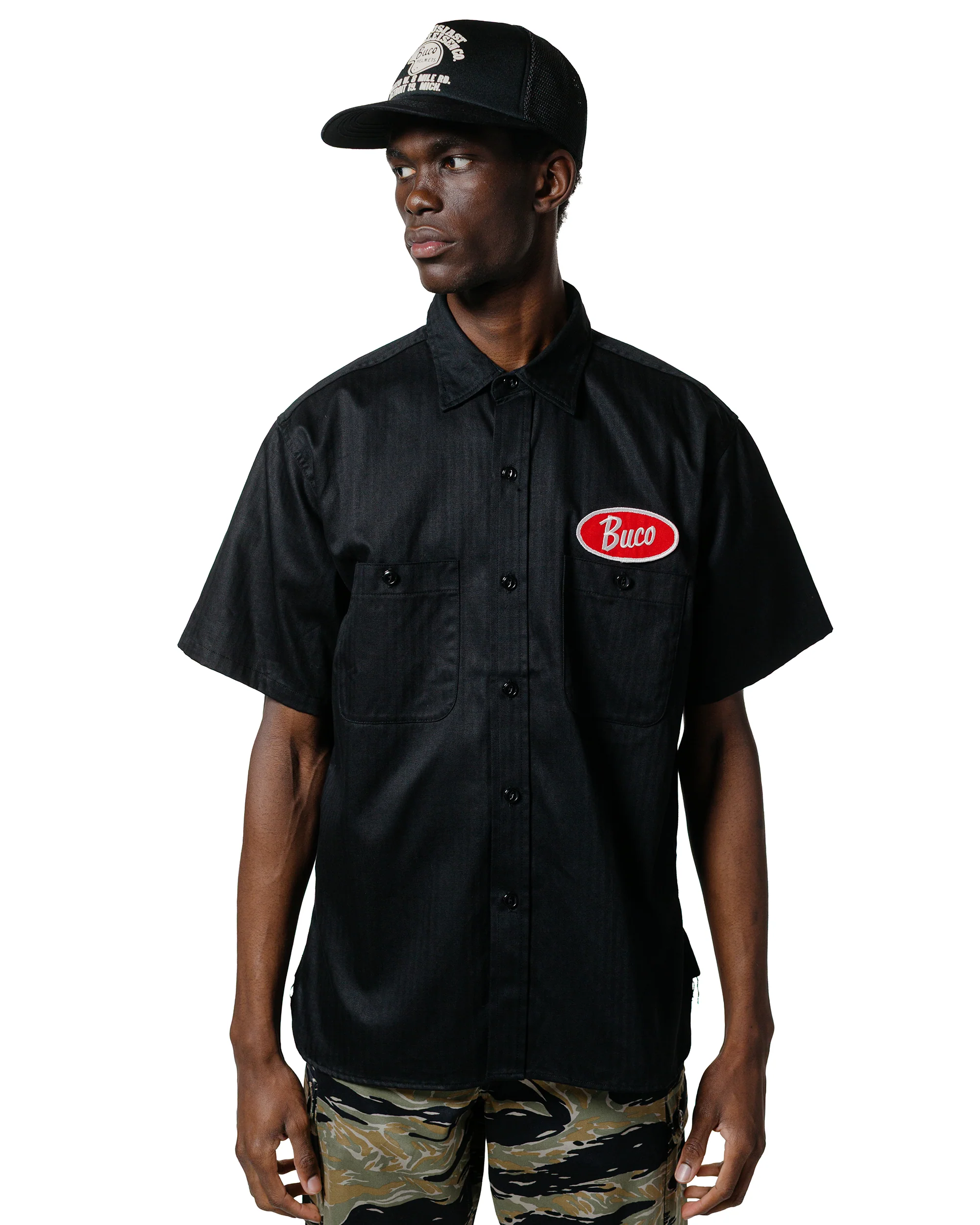 The Real McCoy's BS25001 Buco Workshirt S/S Culver City Black - Image 2