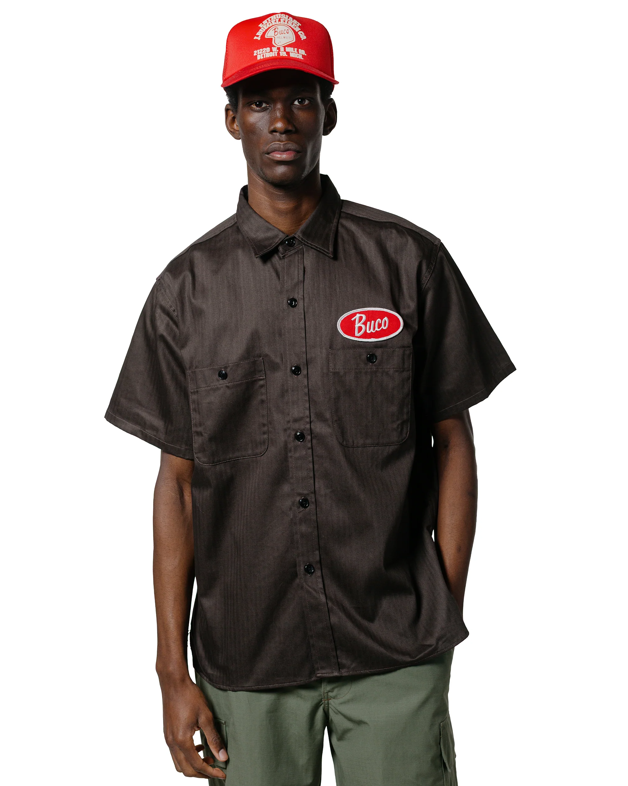 The Real McCoy's BS25001 Buco Workshirt S/S Culver City Steel - Image 2