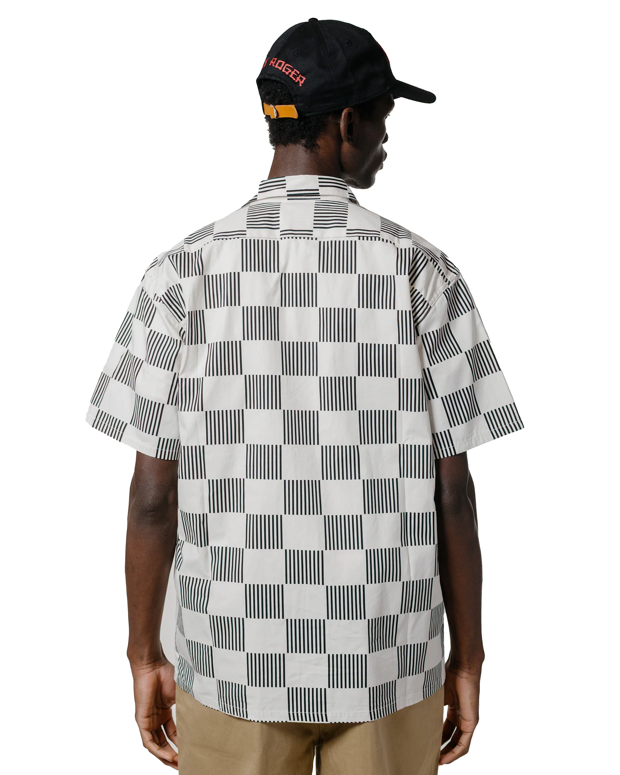The Real McCoy's BS25002 Buco Striped-Checkered Shirt White/Black - Image 3