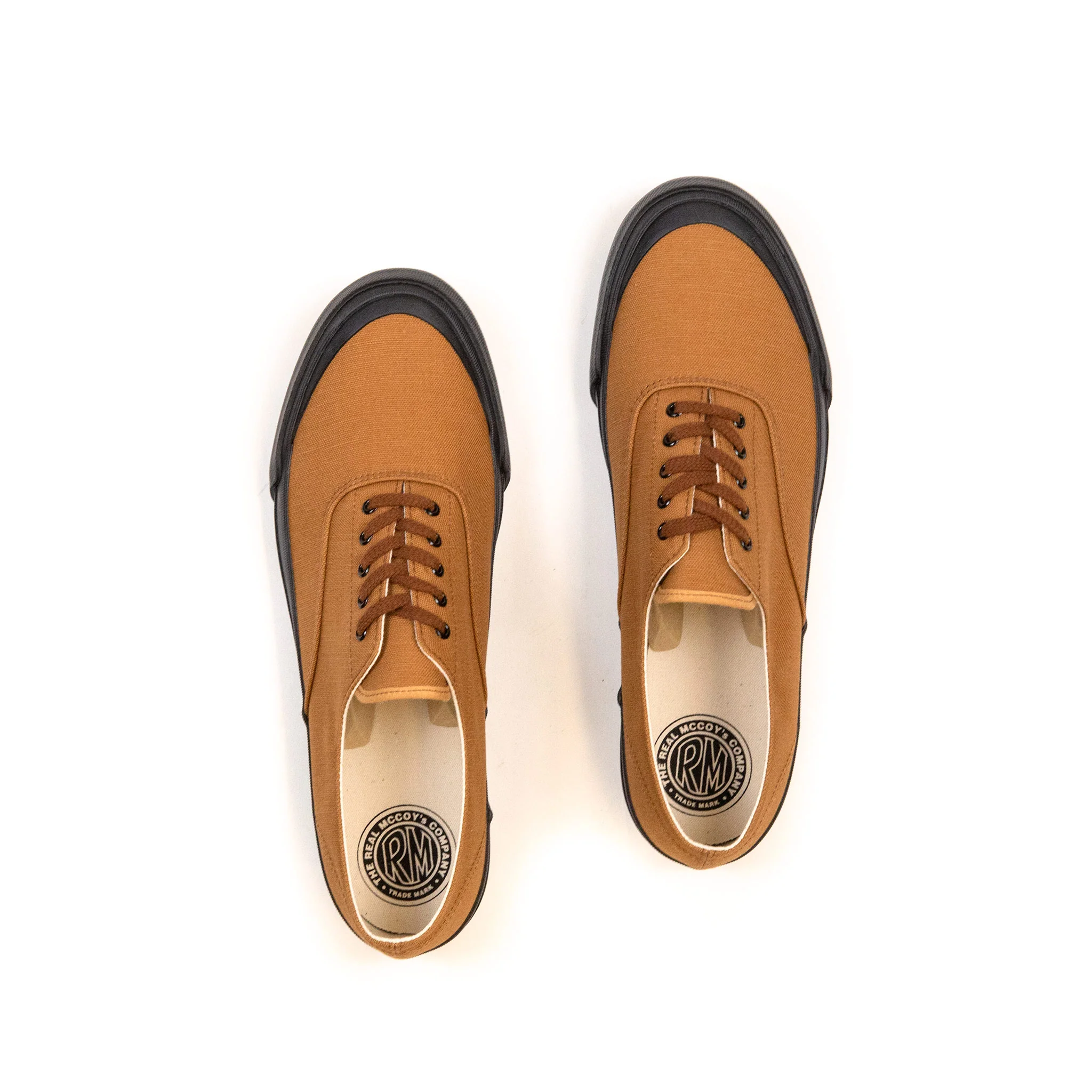 The Real McCoy's MA18019 USN Cotton Canvas Deck Shoes Brown - Image 5