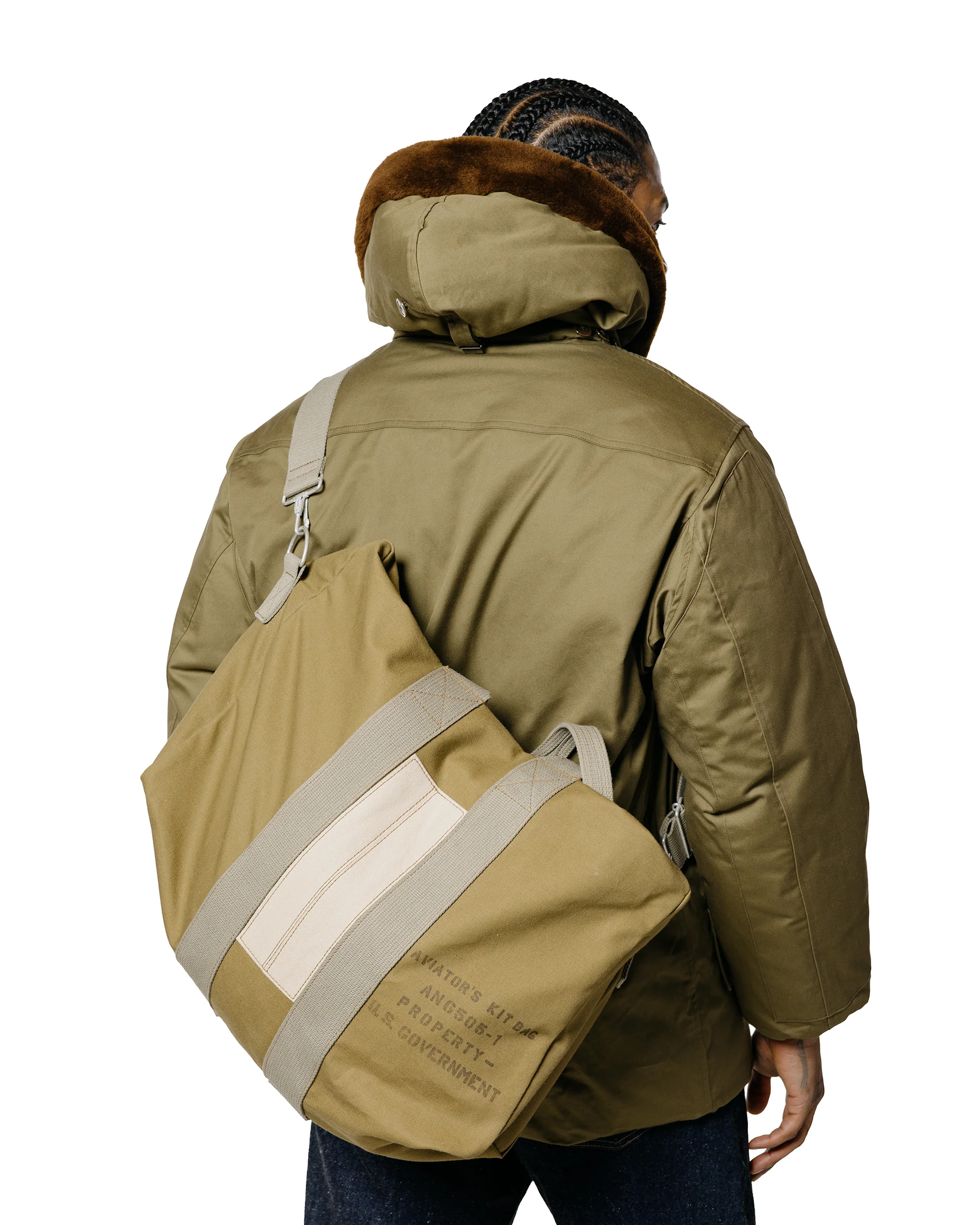 The Real McCoy's MA22101 Aviator's Kit Bag 6505-1 Khaki - Image 3