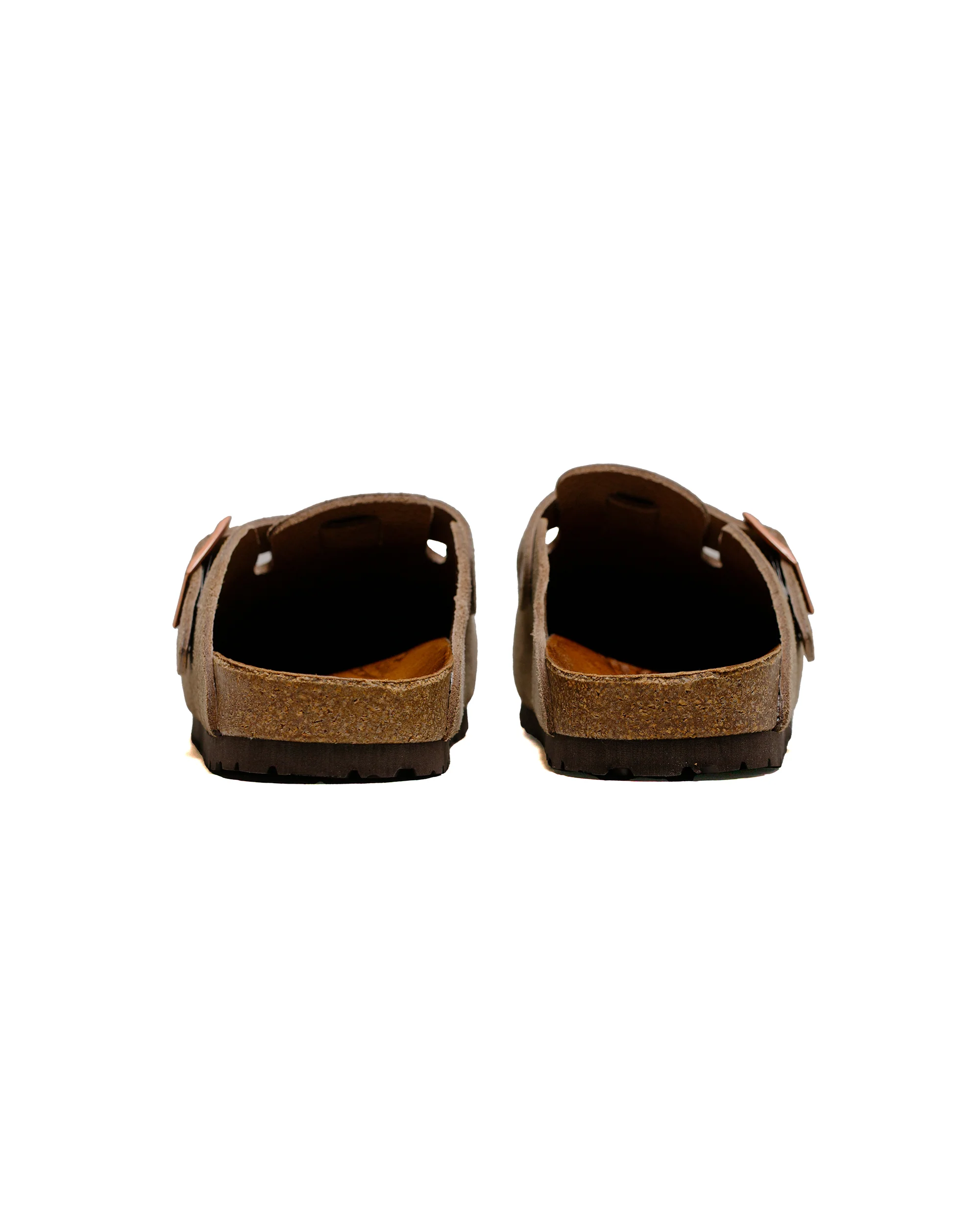 The Real McCoy's MA23012 Leather Foot-Support Clogs Taupe - Image 4