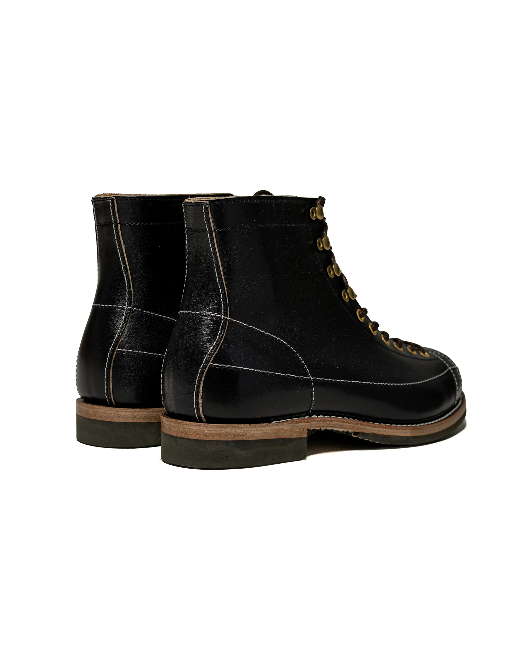 The Real McCoy's MA24008 Ten Mile Work Boots / Horsehide Buttock Black - Image 3