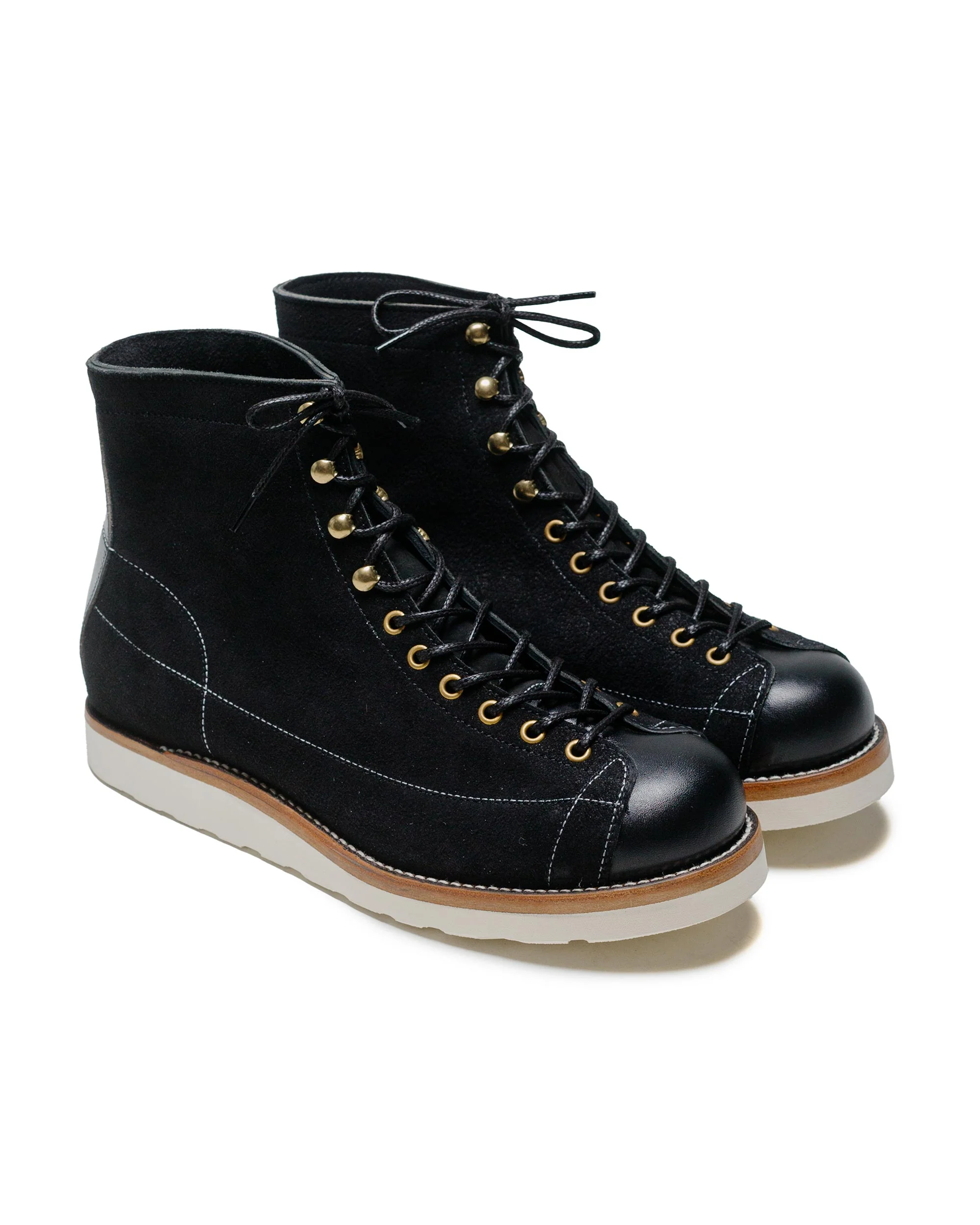 The Real McCoy's MA24009 Ten Mile Work Boots / Rough Out Leather Black - Image 3
