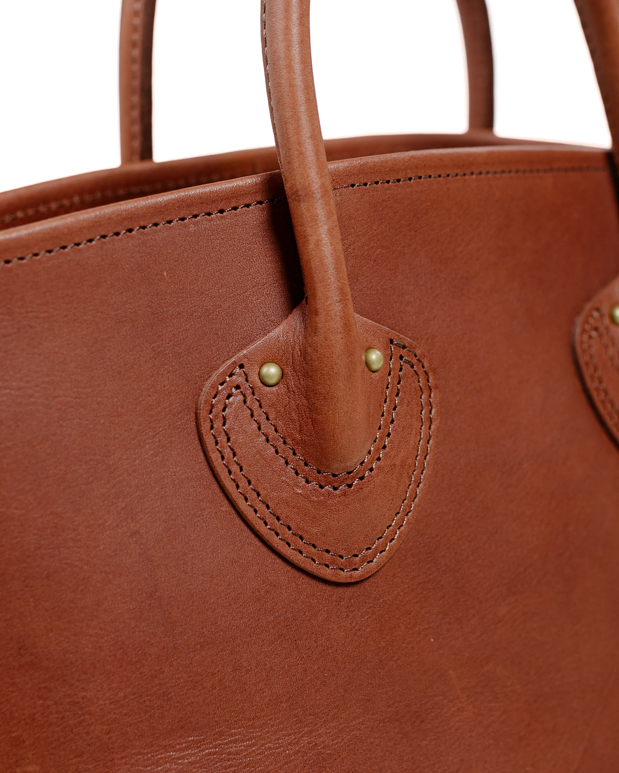 The Real McCoy's MA25101 Leather Tote Handbag Brown - Image 4