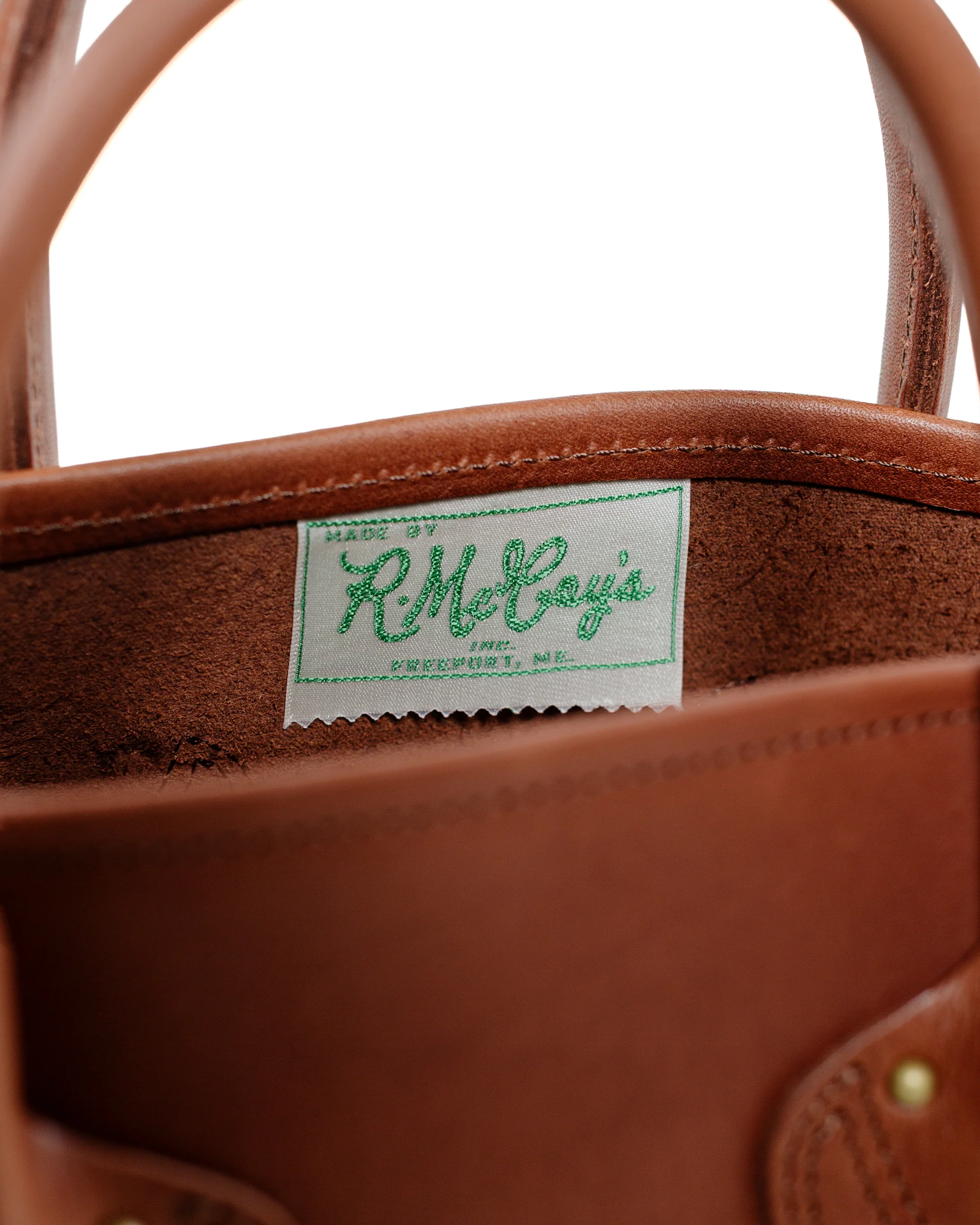 The Real McCoy's MA25101 Leather Tote Handbag Brown - Image 6