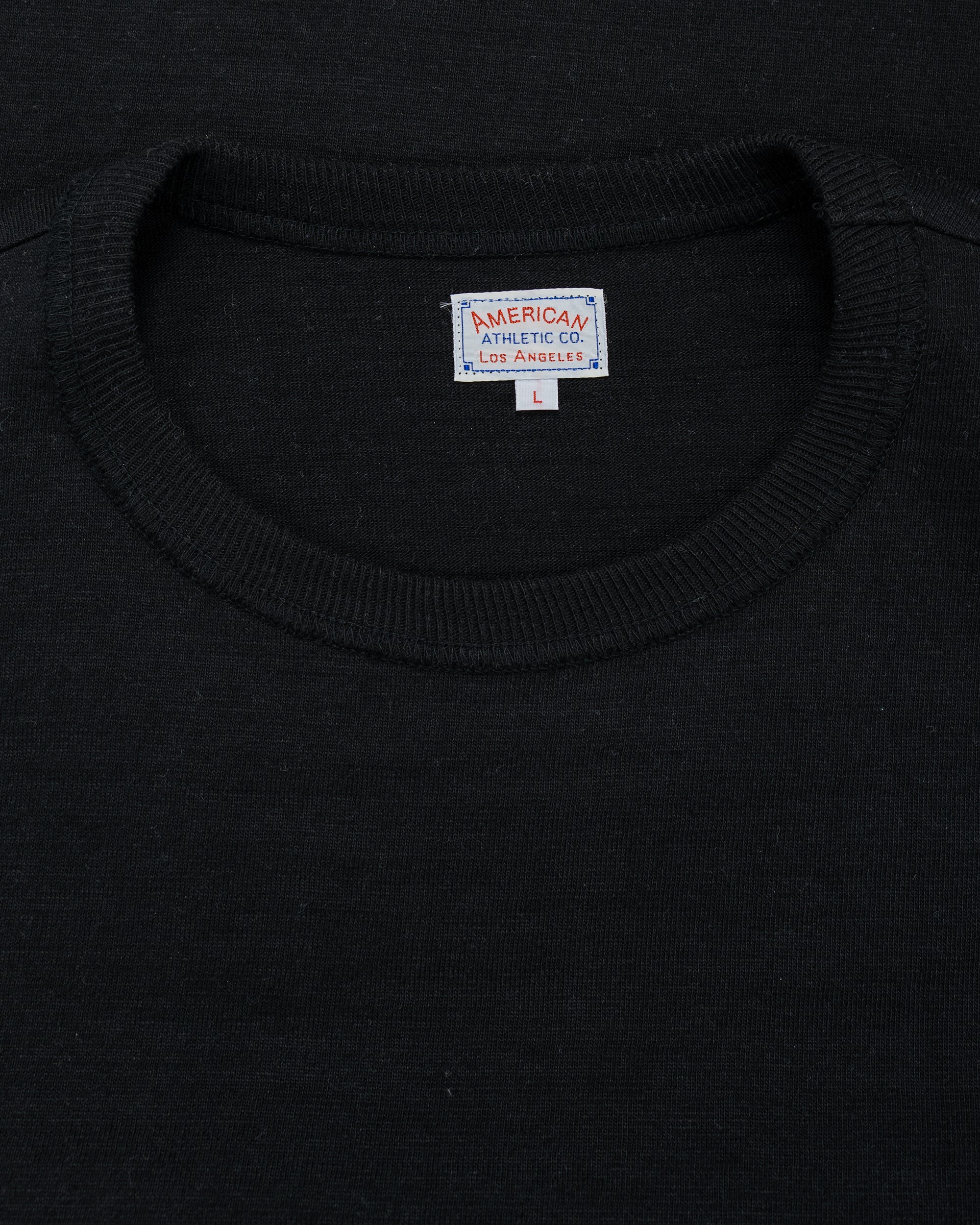 The Real McCoy's MC19010 Athletic T-Shirt / Loop-Wheel Black - Image 5
