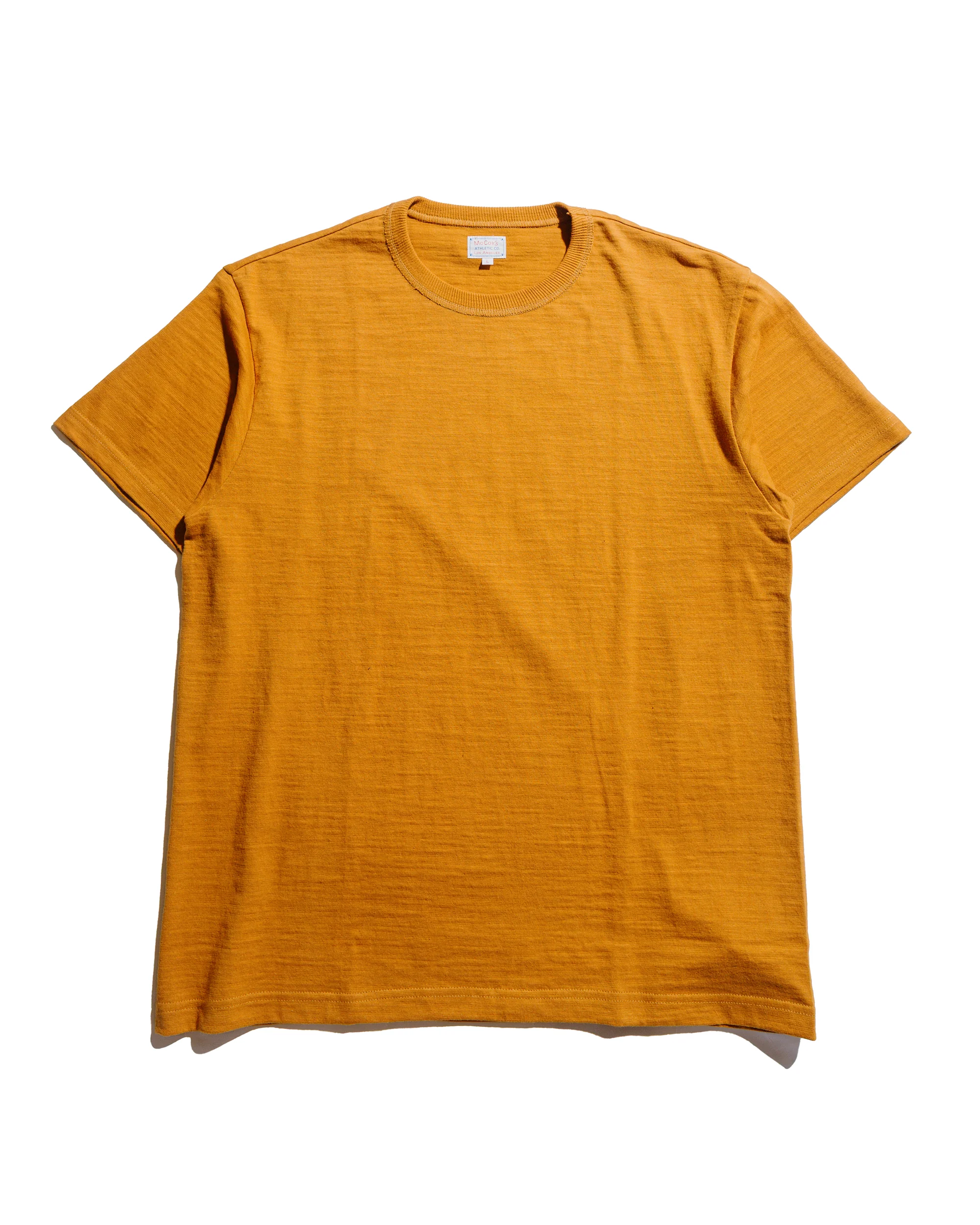 The Real McCoy's MC19010 Athletic T-Shirt / Loop-Wheel Mustard