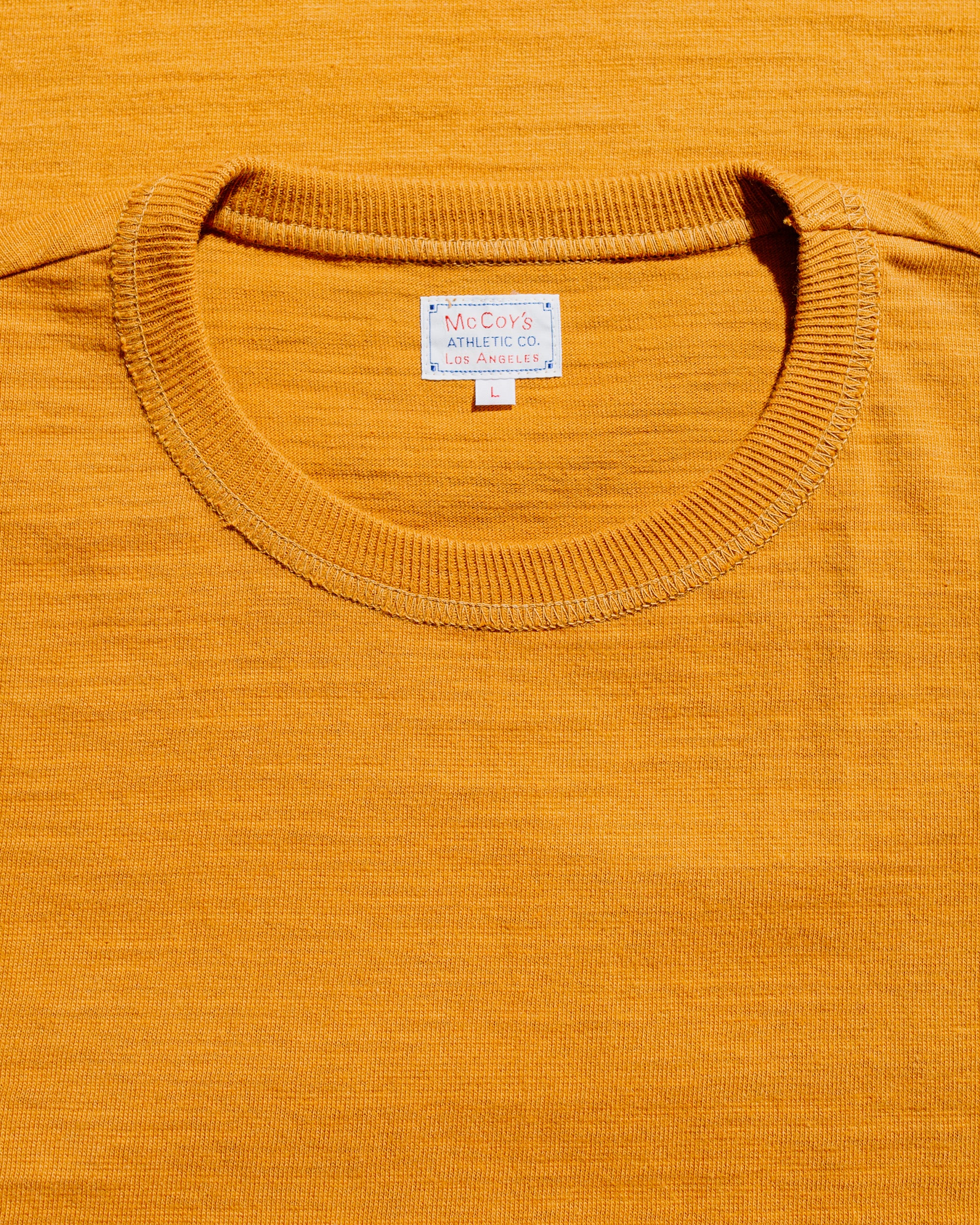 The Real McCoy's MC19010 Athletic T-Shirt / Loop-Wheel Mustard - Image 4