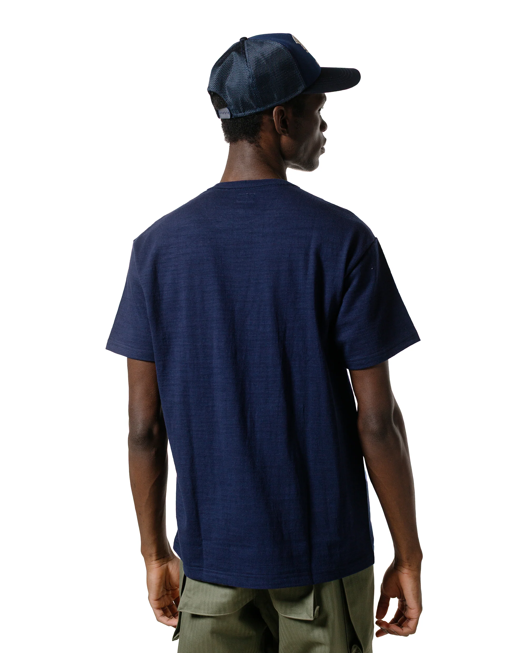 The Real McCoy's MC19010 Athletic T-Shirt / Loop-Wheel Navy - Image 3