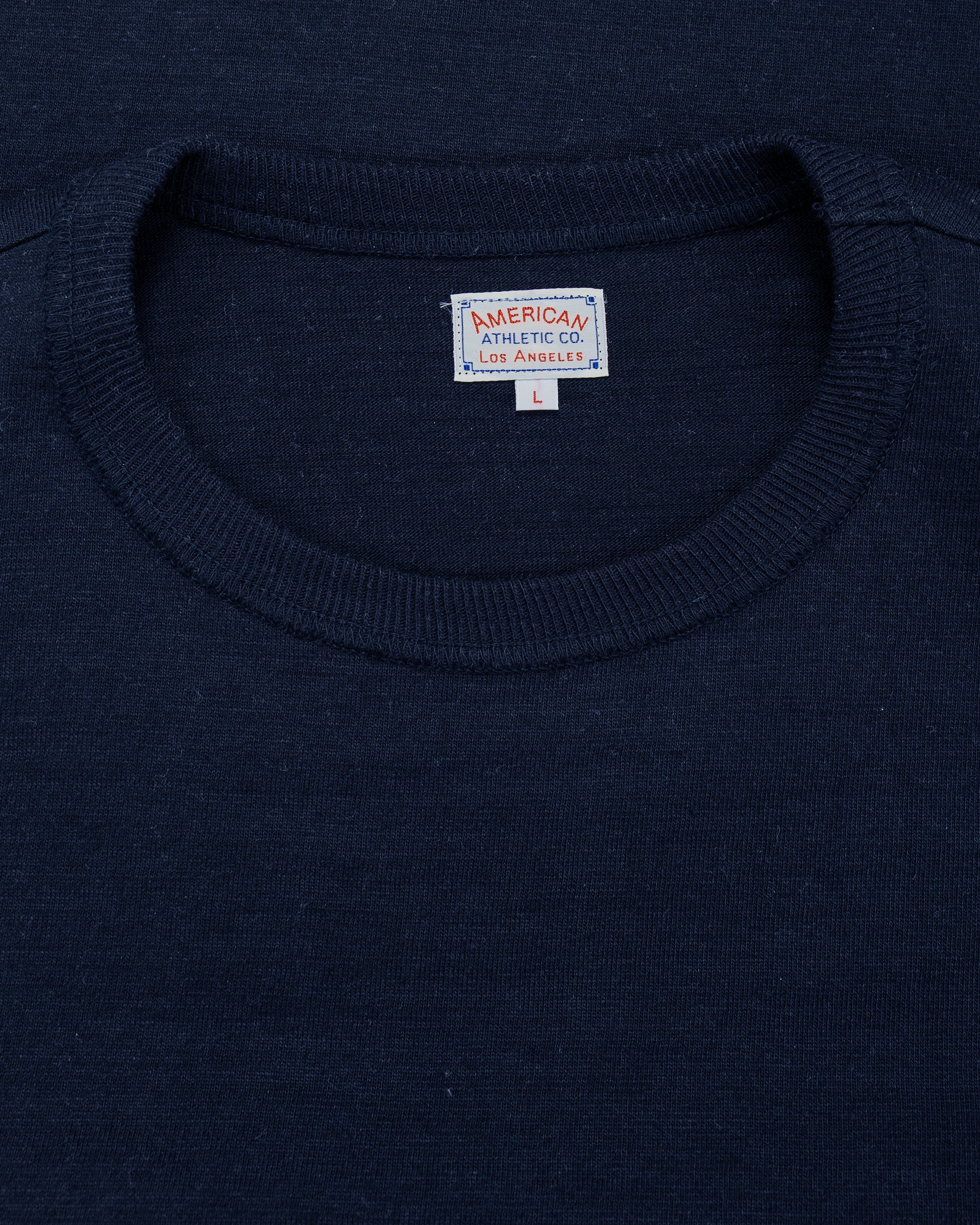 The Real McCoy's MC19010 Athletic T-Shirt / Loop-Wheel Navy - Image 4