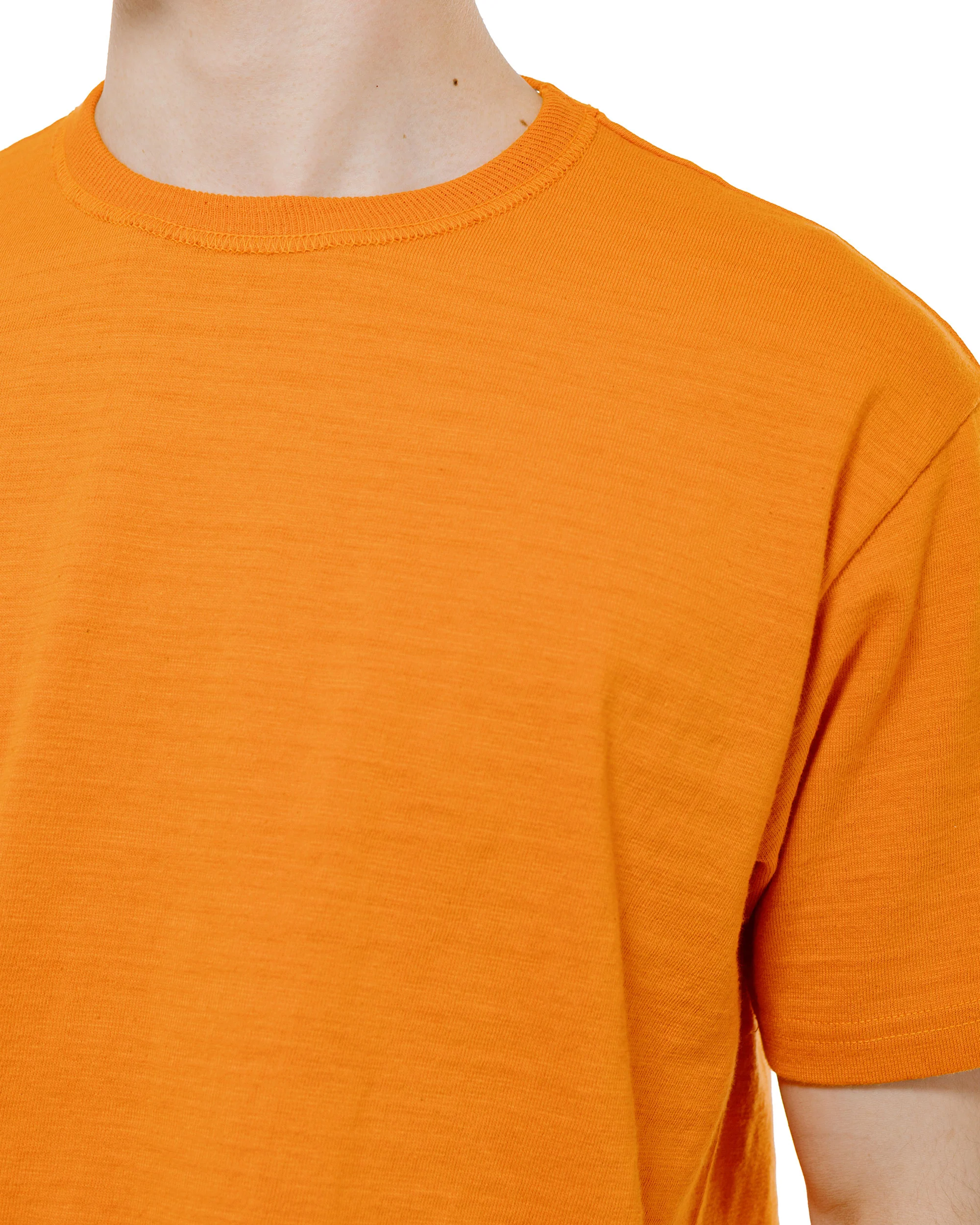 The Real McCoy's MC19010 Athletic T-Shirt / Loop-Wheel Orange - Image 3