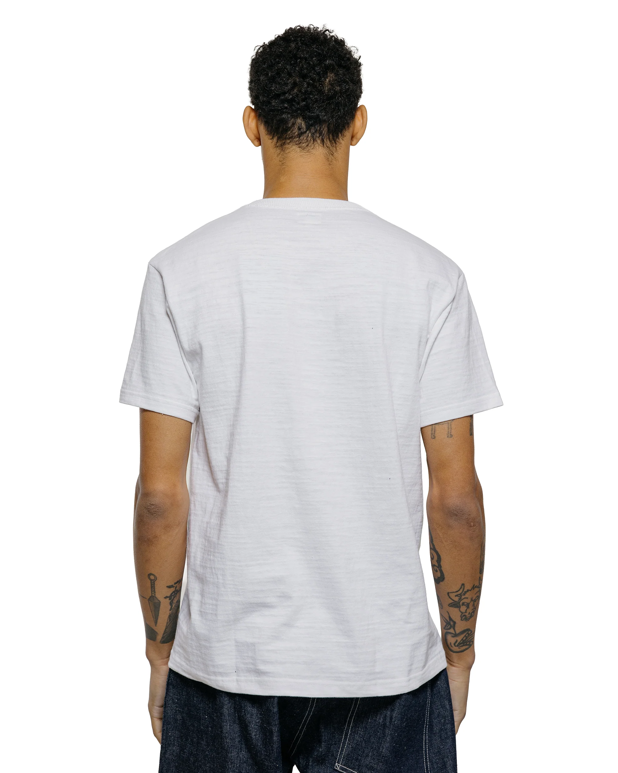 The Real McCoy's MC19010 Athletic T-Shirt / Loop-Wheel White - Image 3