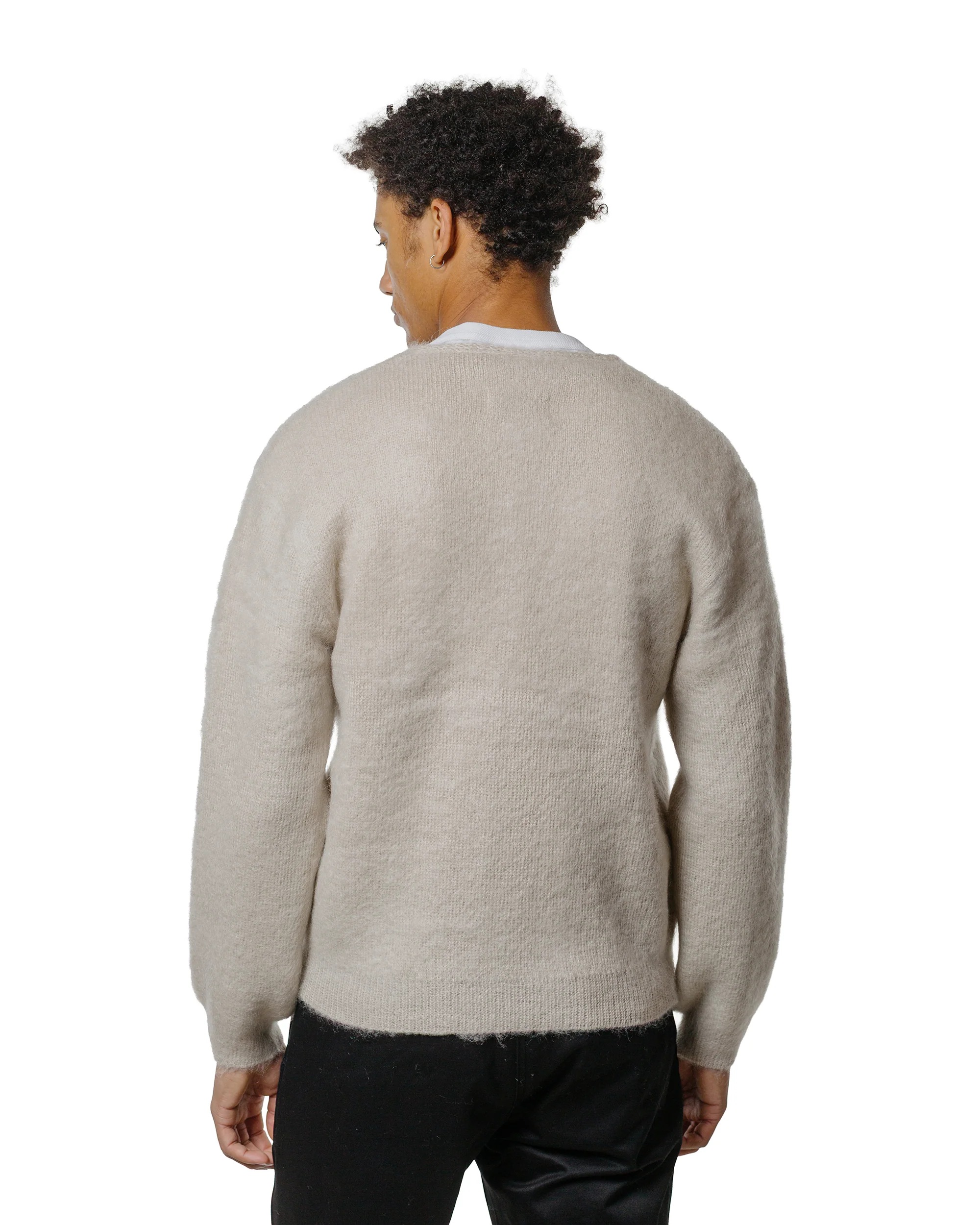 The Real McCoy's MC19103 JM Mohair Cardigan Beige - Image 3