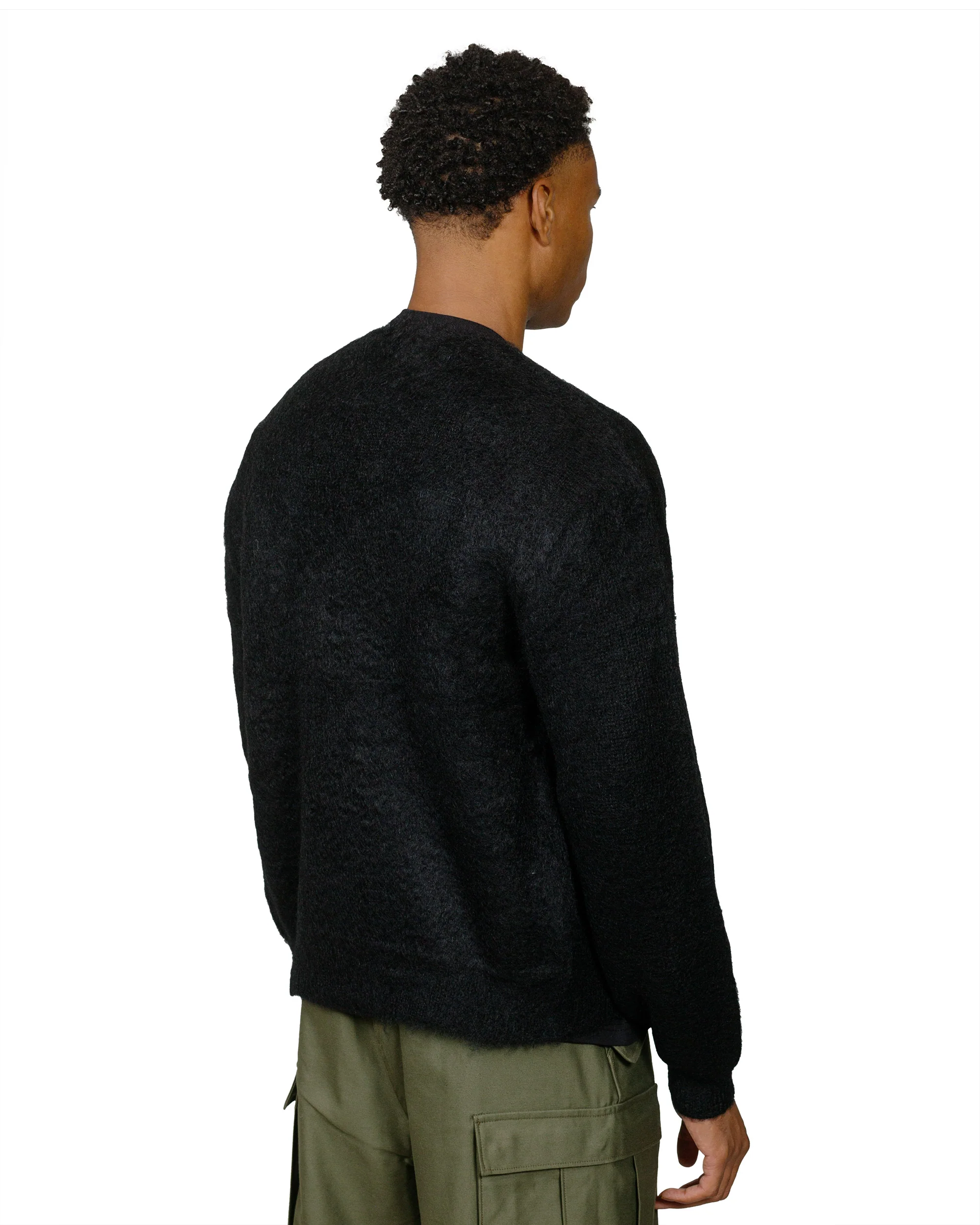 The Real McCoy's MC19103 JM Mohair Cardigan Black - Image 3