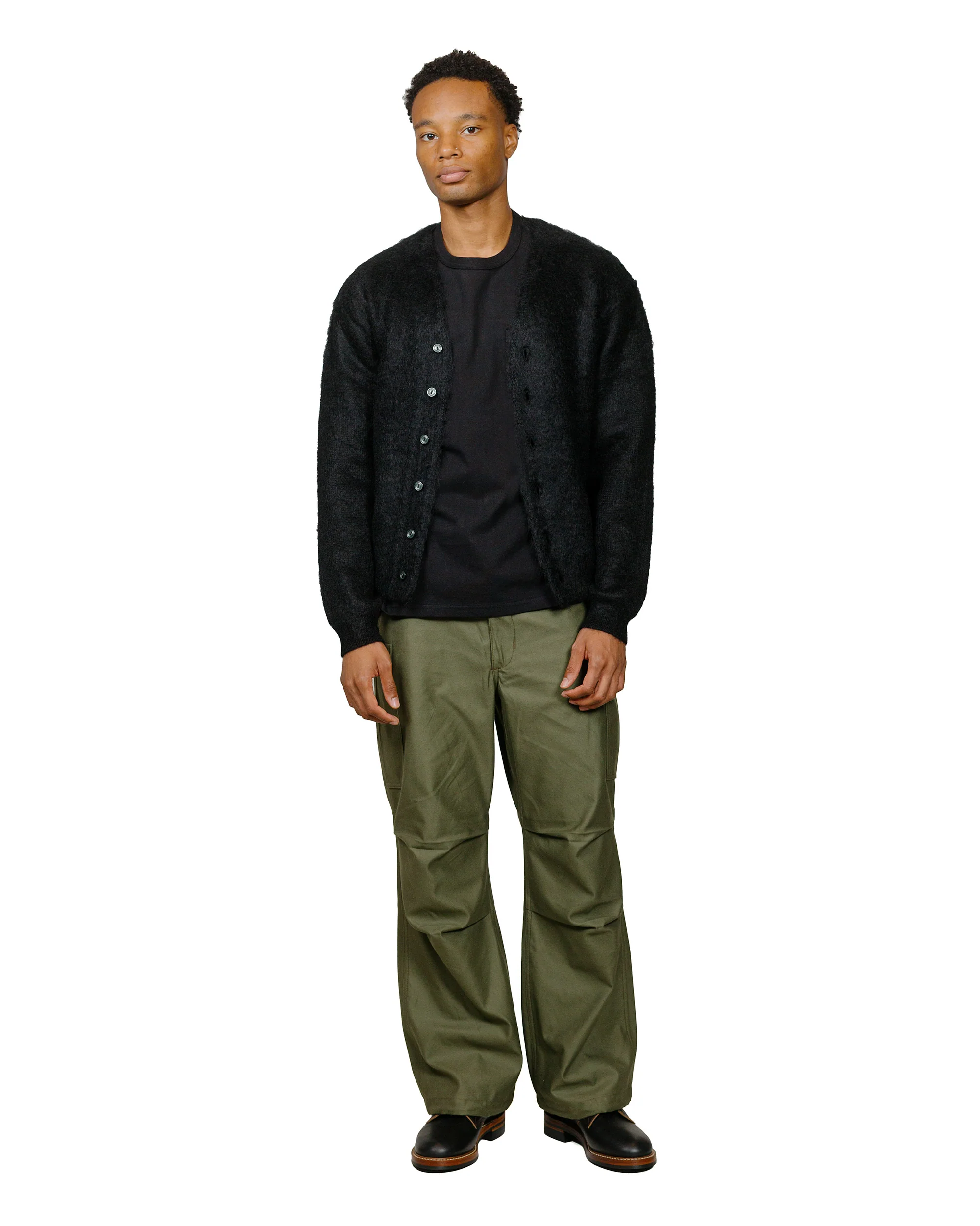 The Real McCoy's MC19103 JM Mohair Cardigan Black - Image 4