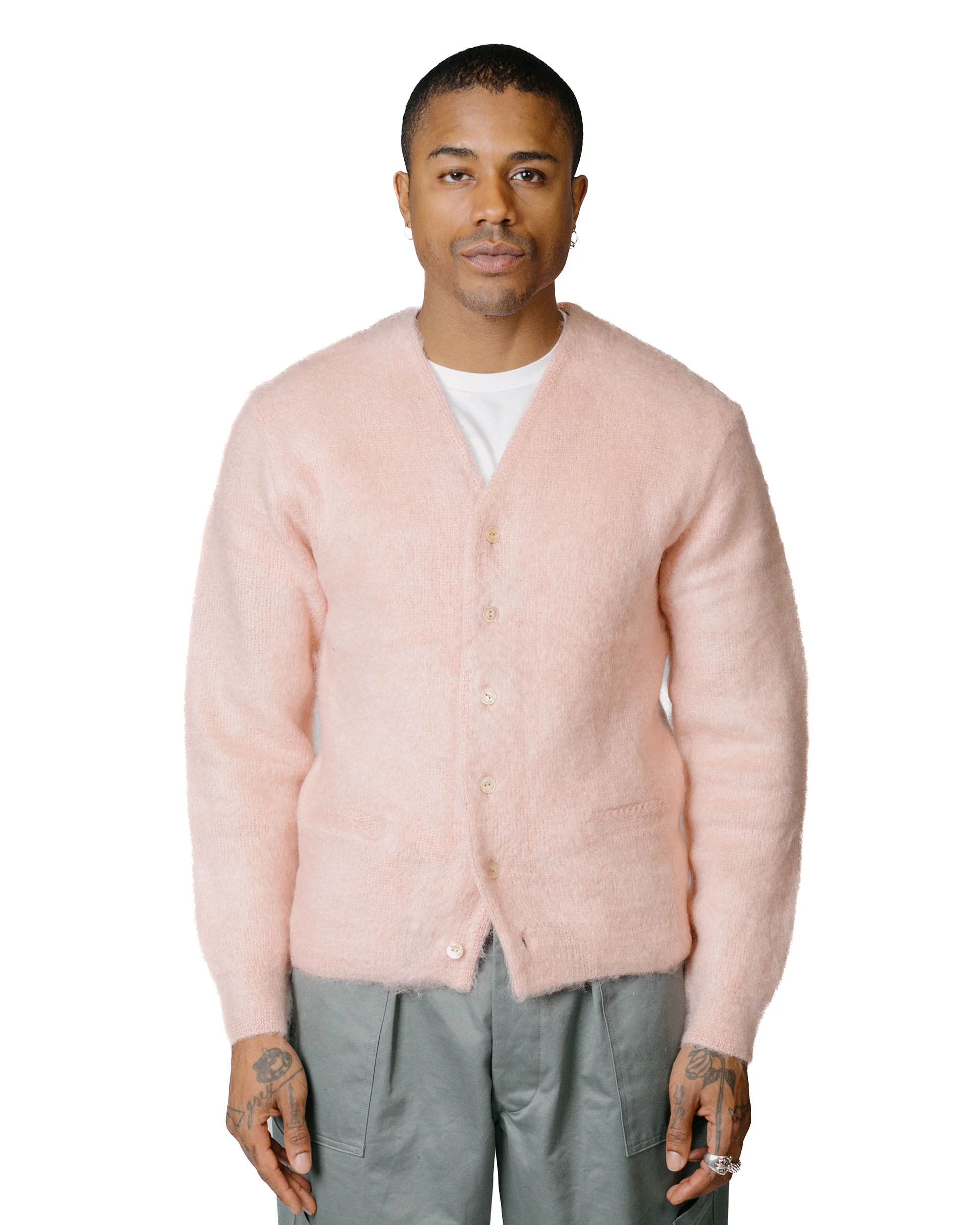 The Real McCoy's MC19103 JM Mohair Cardigan Flamingo - Image 2