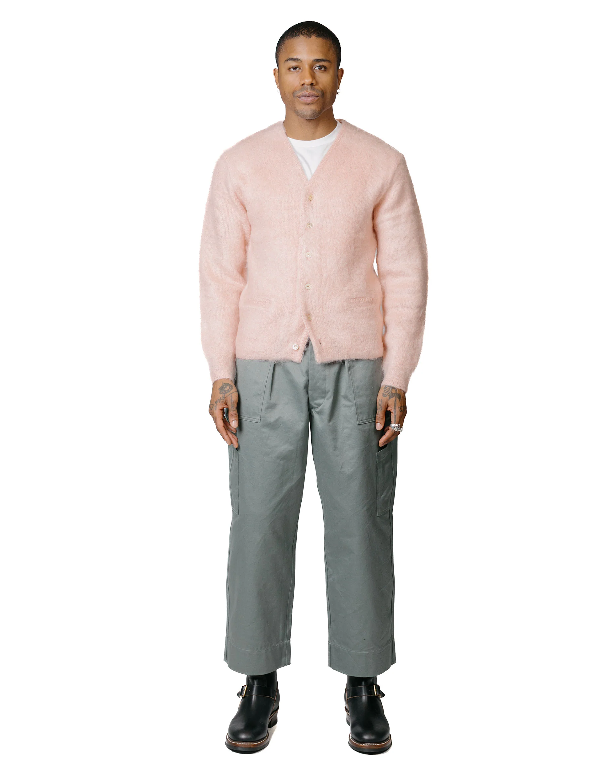 The Real McCoy's MC19103 JM Mohair Cardigan Flamingo - Image 4