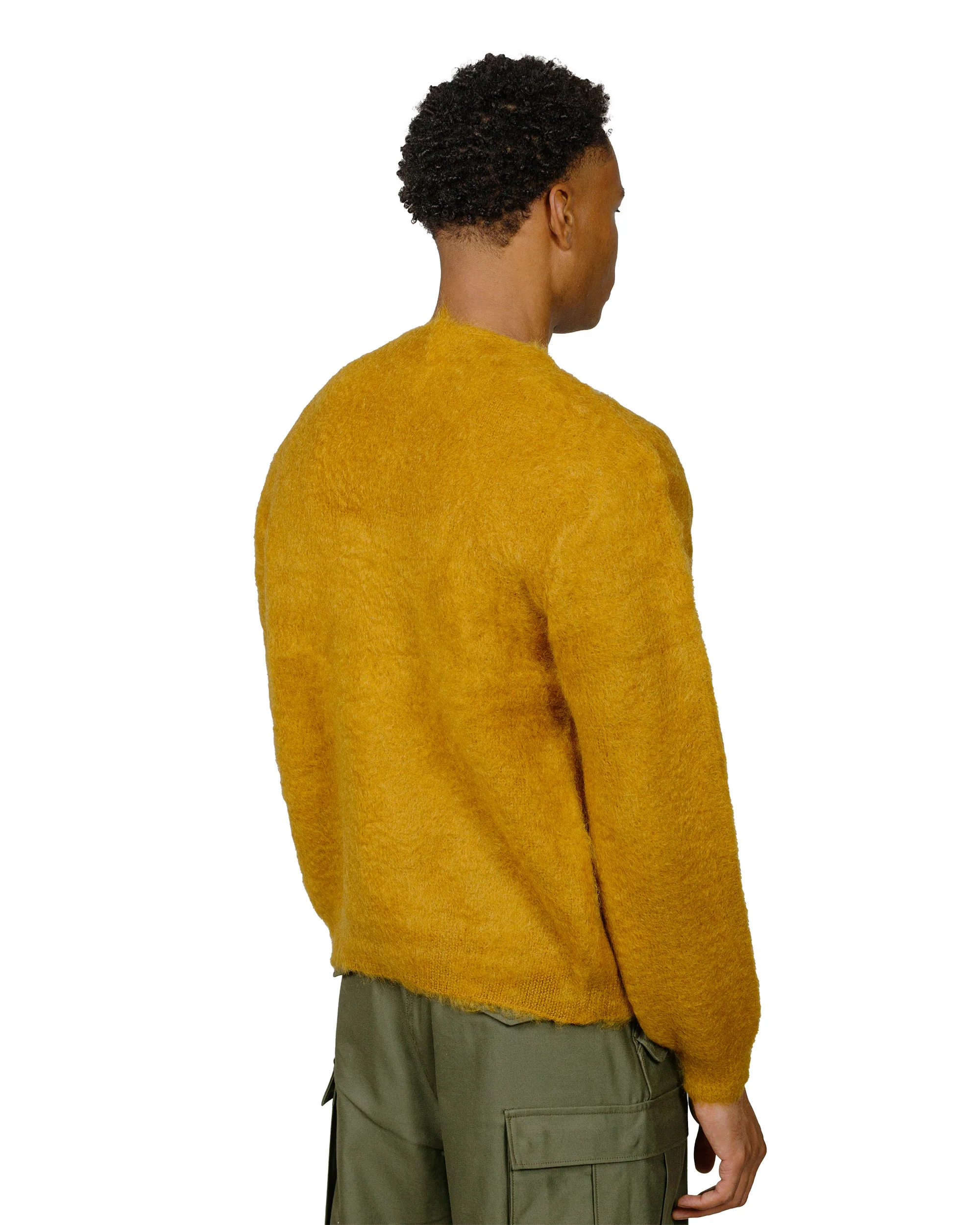 The Real McCoy's MC19103 JM Mohair Cardigan Mustard - Image 3