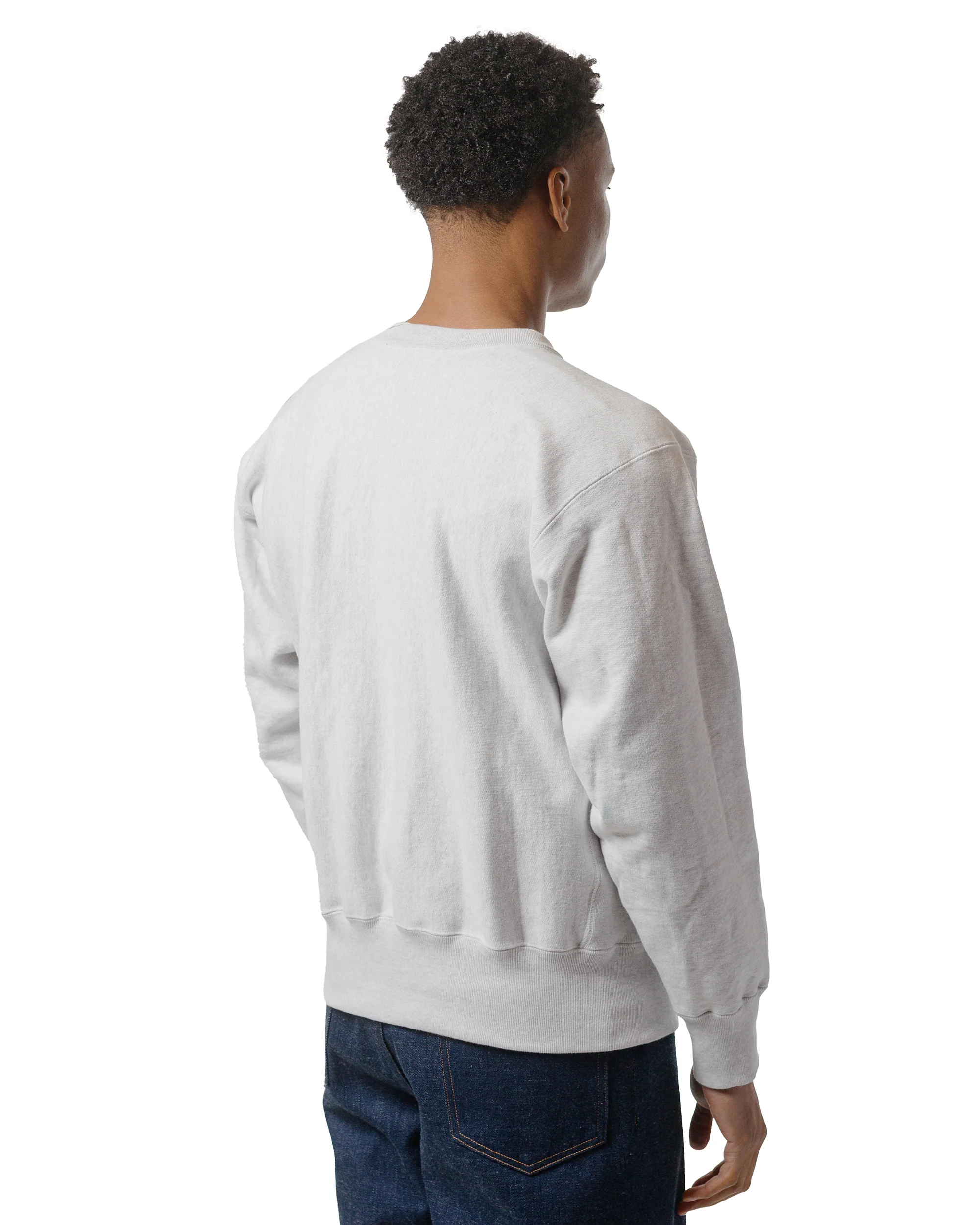 The Real McCoy's MC20114 Heavyweight Crewneck Sweatshirt Silver Grey - Image 3