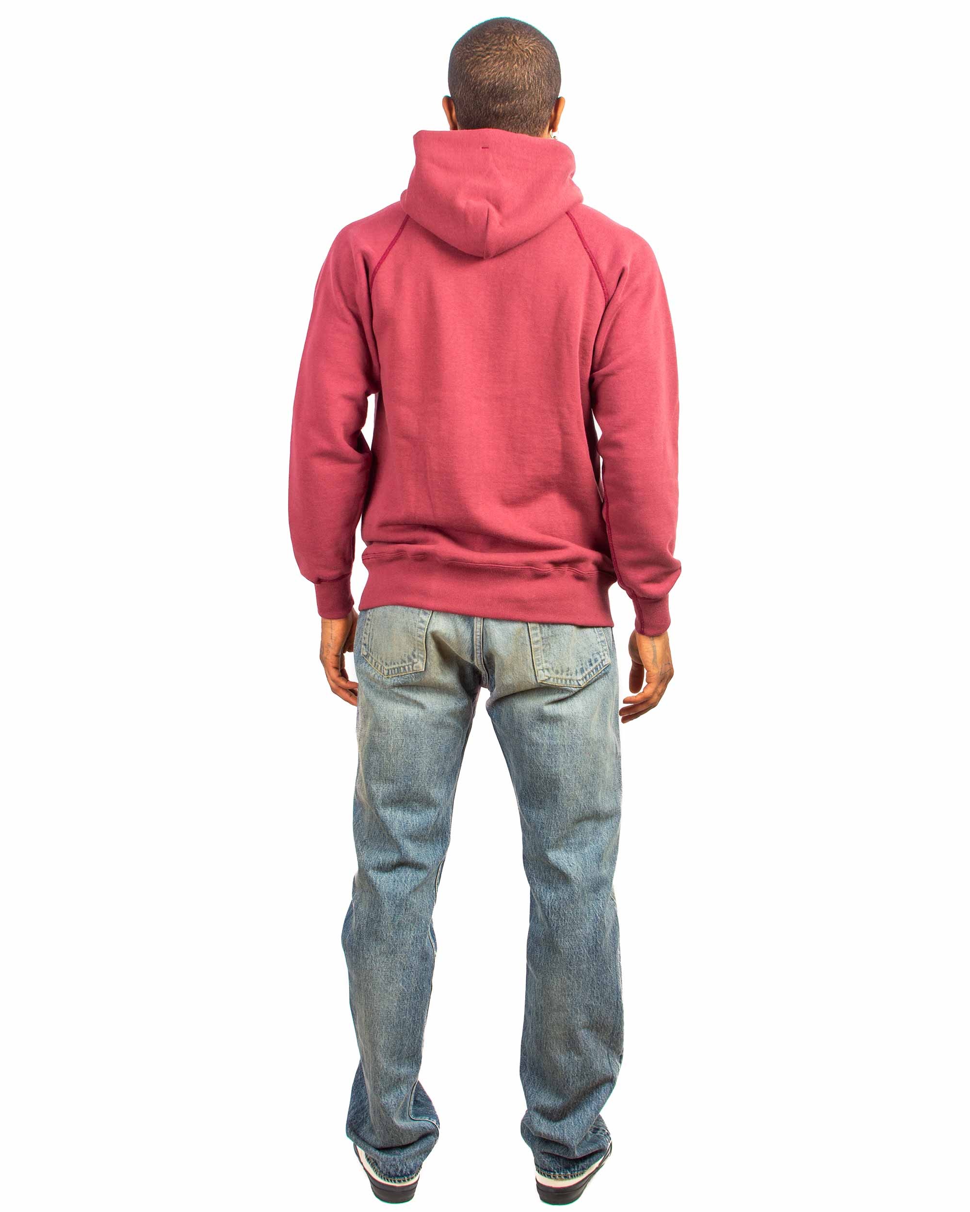 The Real McCoy's MC21017 9oz. Loopwheel Parka Maroon - Image 3