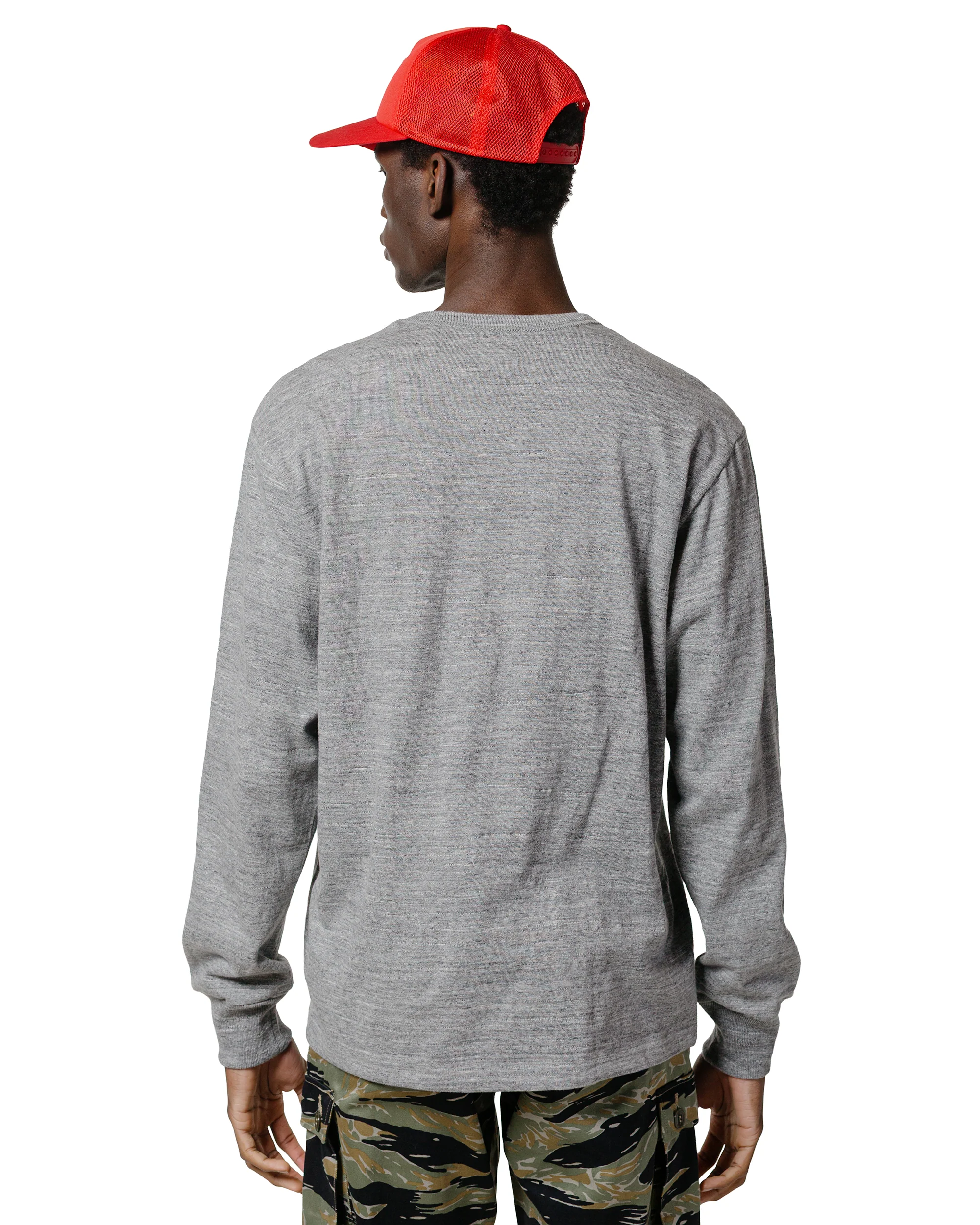 The Real McCoy's MC21109 Athletic L/S T-Shirt / Loop-Wheel Grey - Image 3