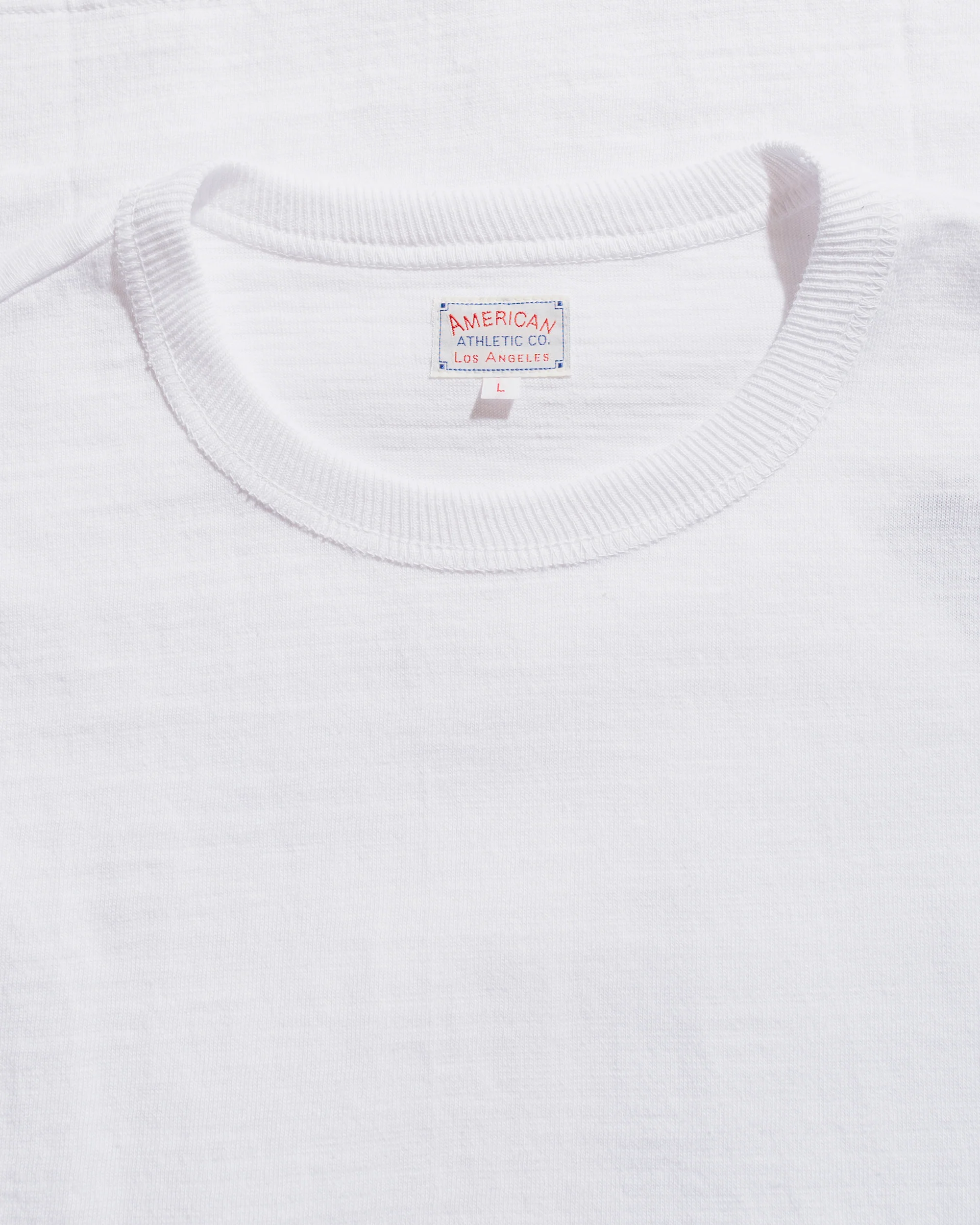 The Real McCoy's MC21109 Athletic L/S T-Shirt / Loop-Wheel White - Image 4