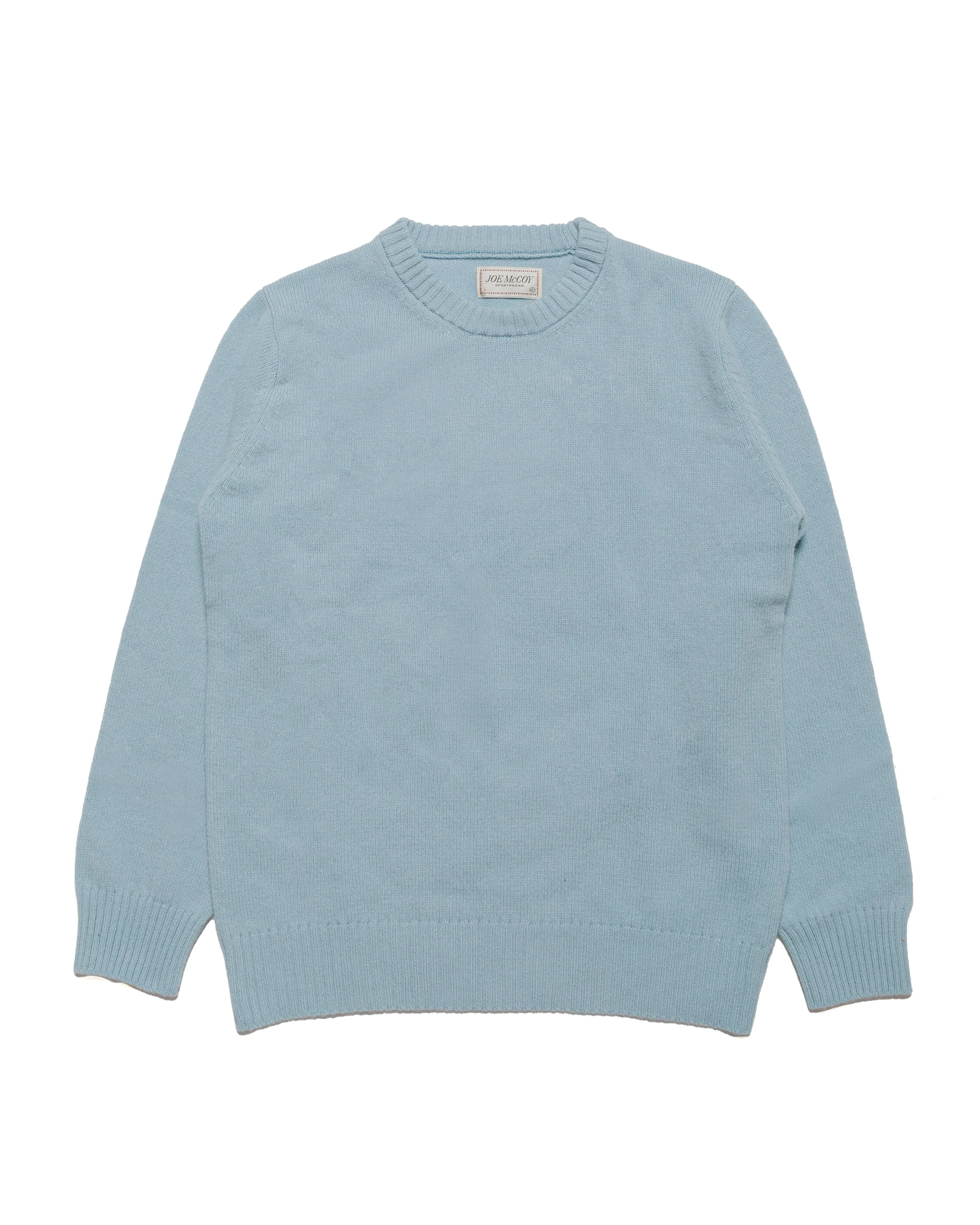 The Real McCoy's MC21114 Wool Crewneck Sweater Light Blue