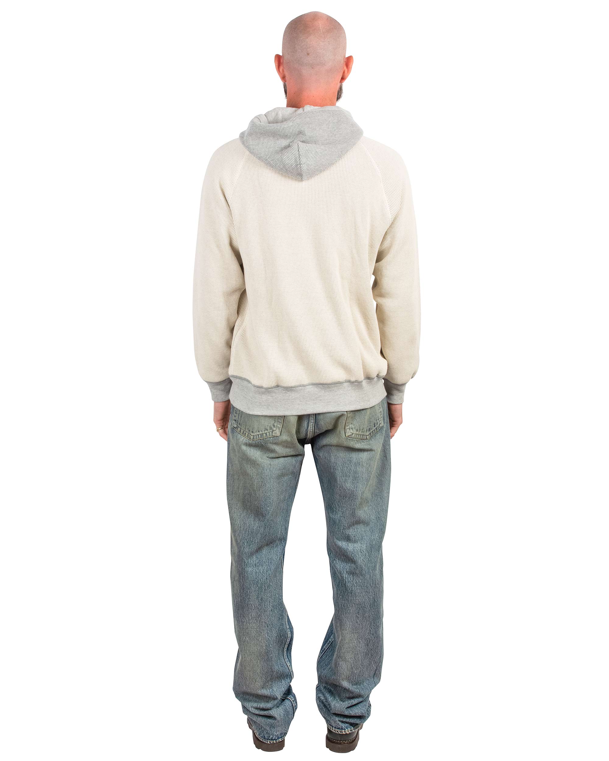 The Real McCoy's MC22005 Thermal Sweatshirt (Two-Tone) Grey - Image 3