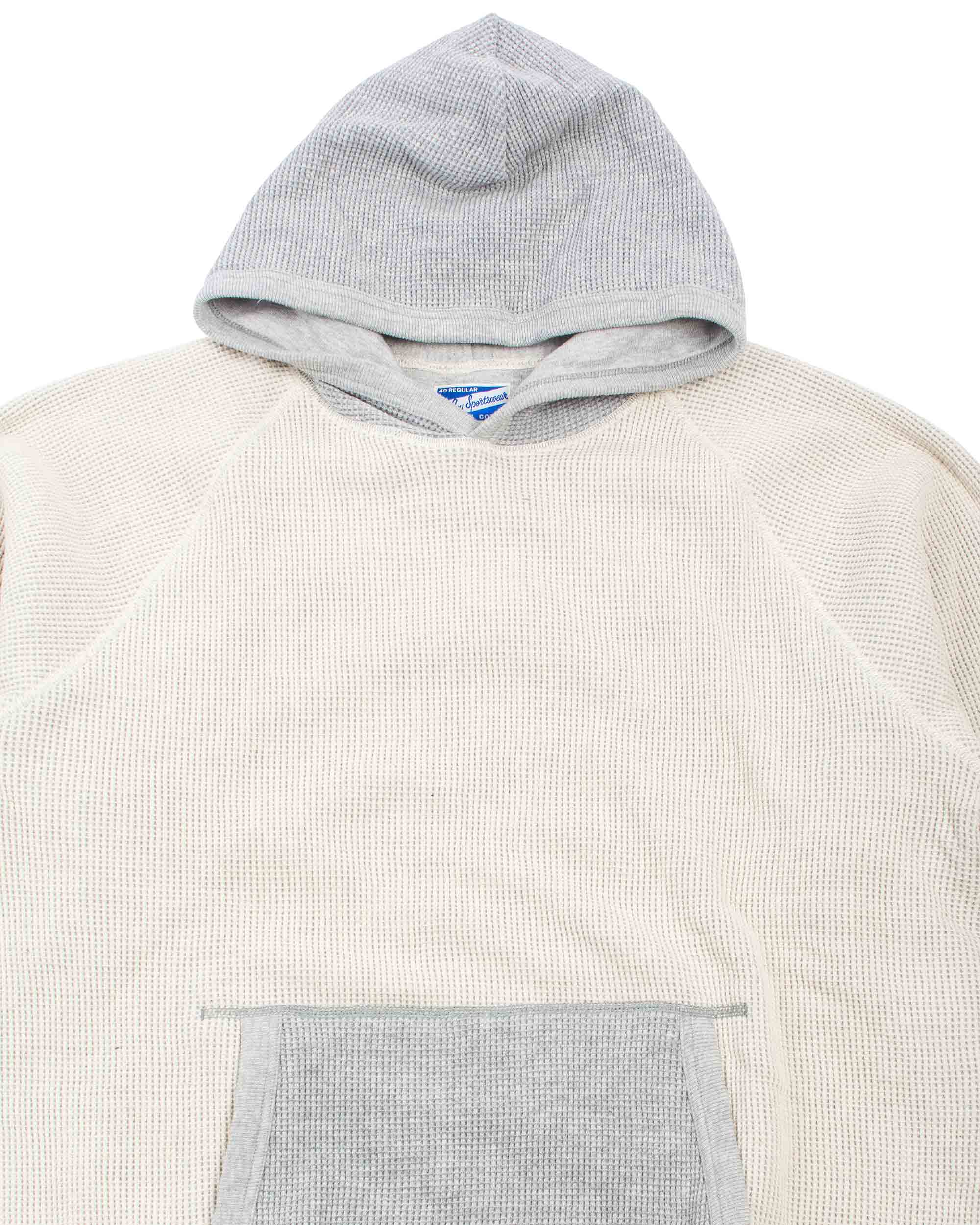 The Real McCoy's MC22005 Thermal Sweatshirt (Two-Tone) Grey - Image 5