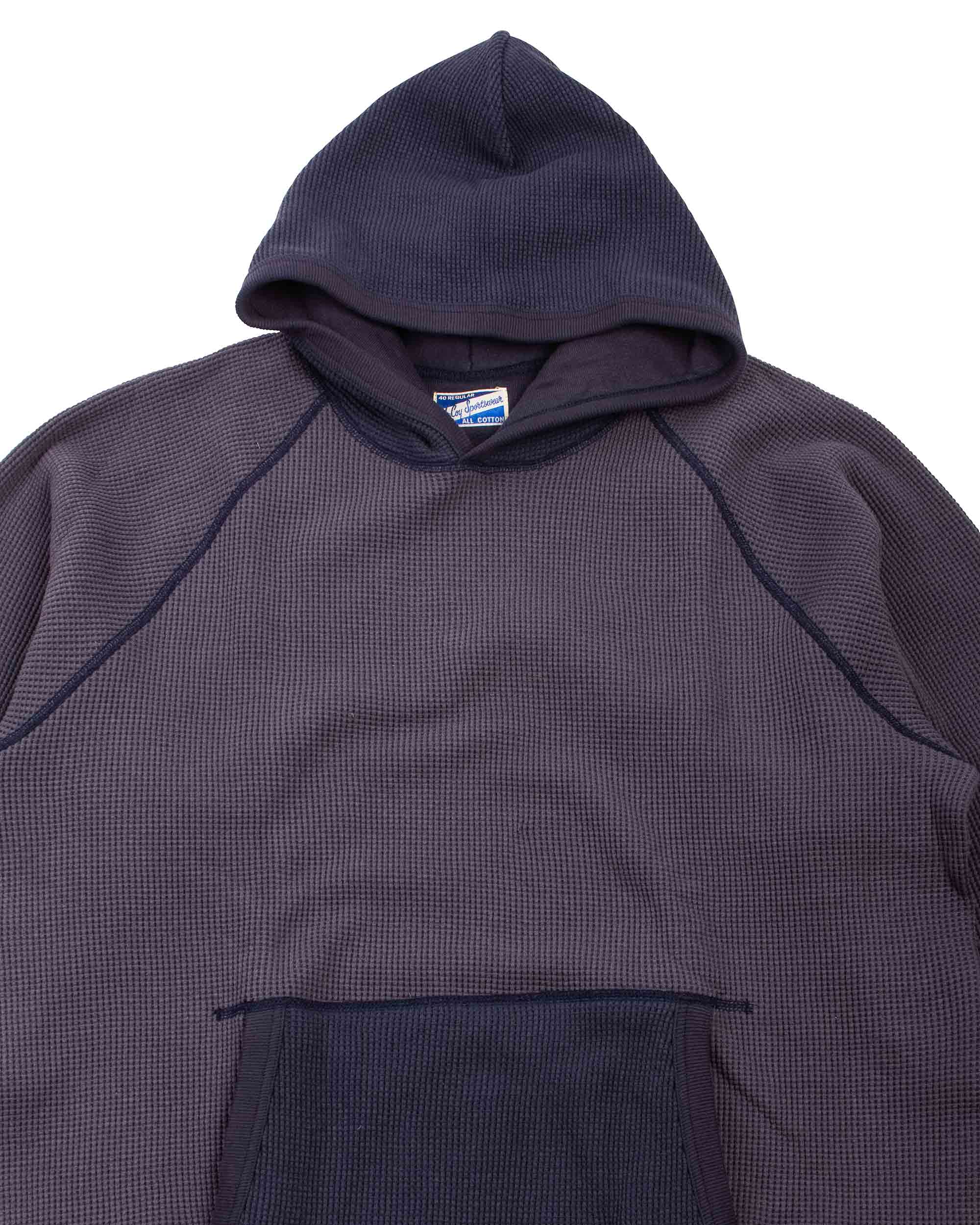 The Real McCoy's MC22005 Thermal Sweatshirt (Two-Tone) Navy - Image 5