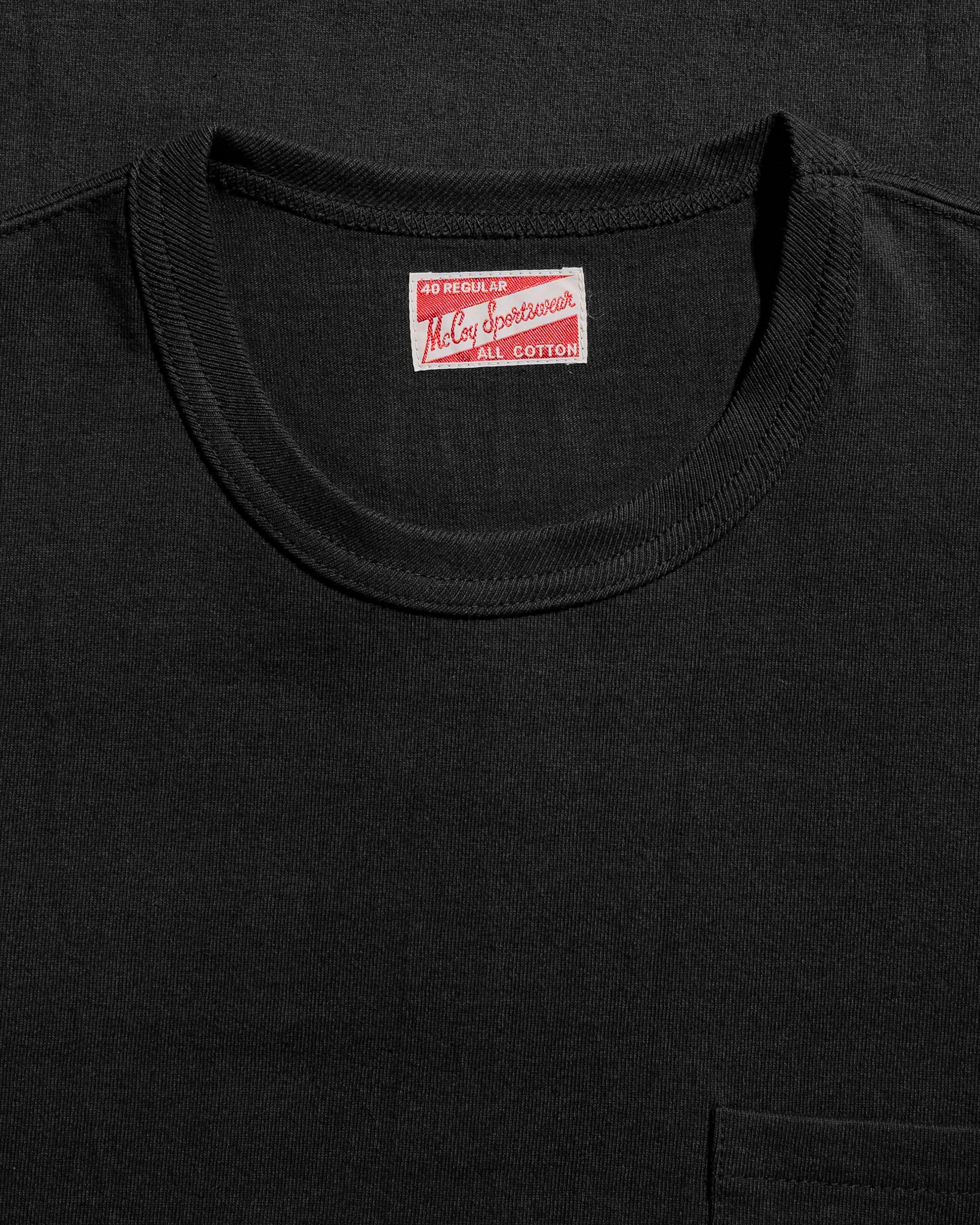 The Real McCoy's MC22006 Pocket Tee Black - Image 4