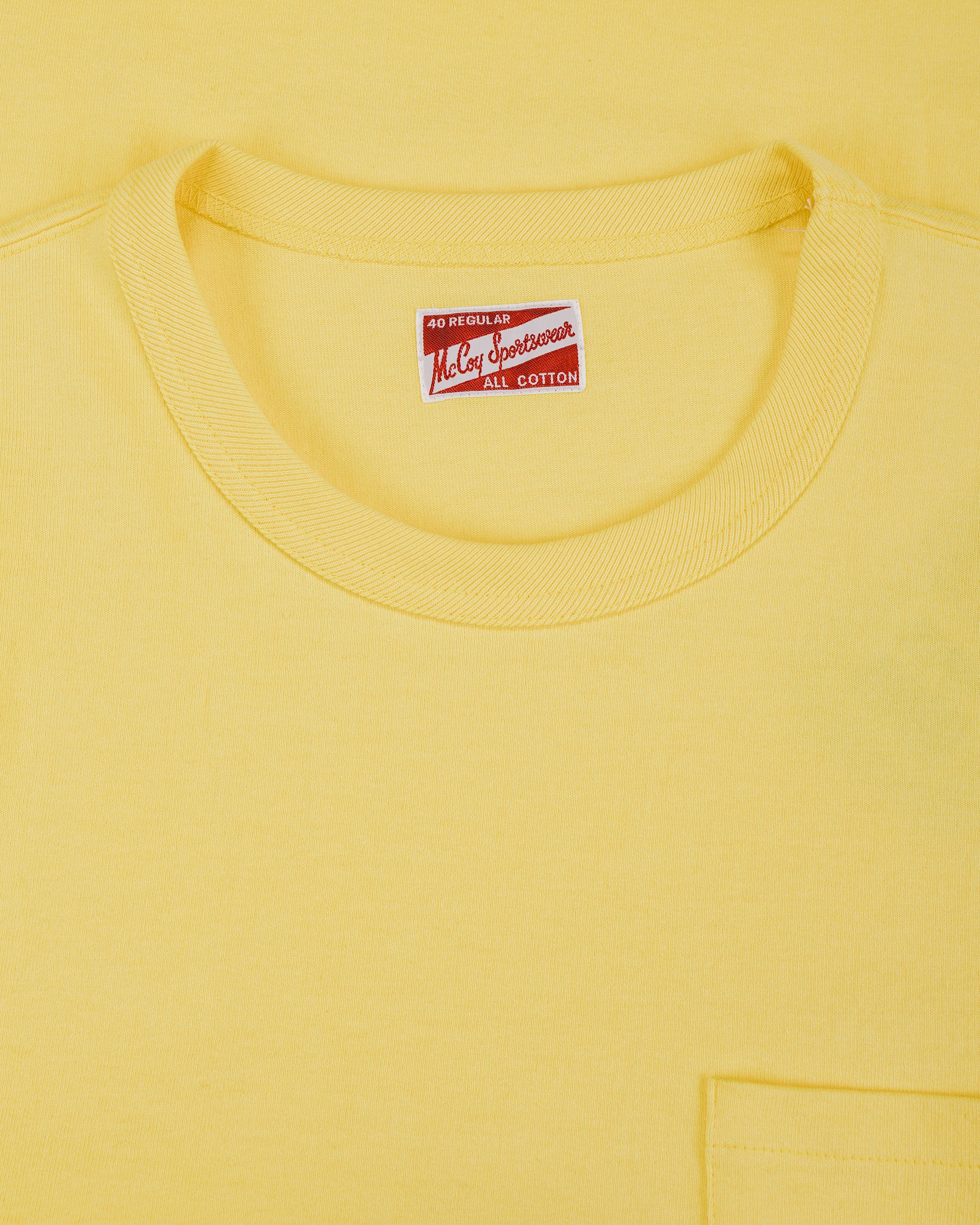 The Real McCoy's MC22006 Pocket Tee Canary - Image 4