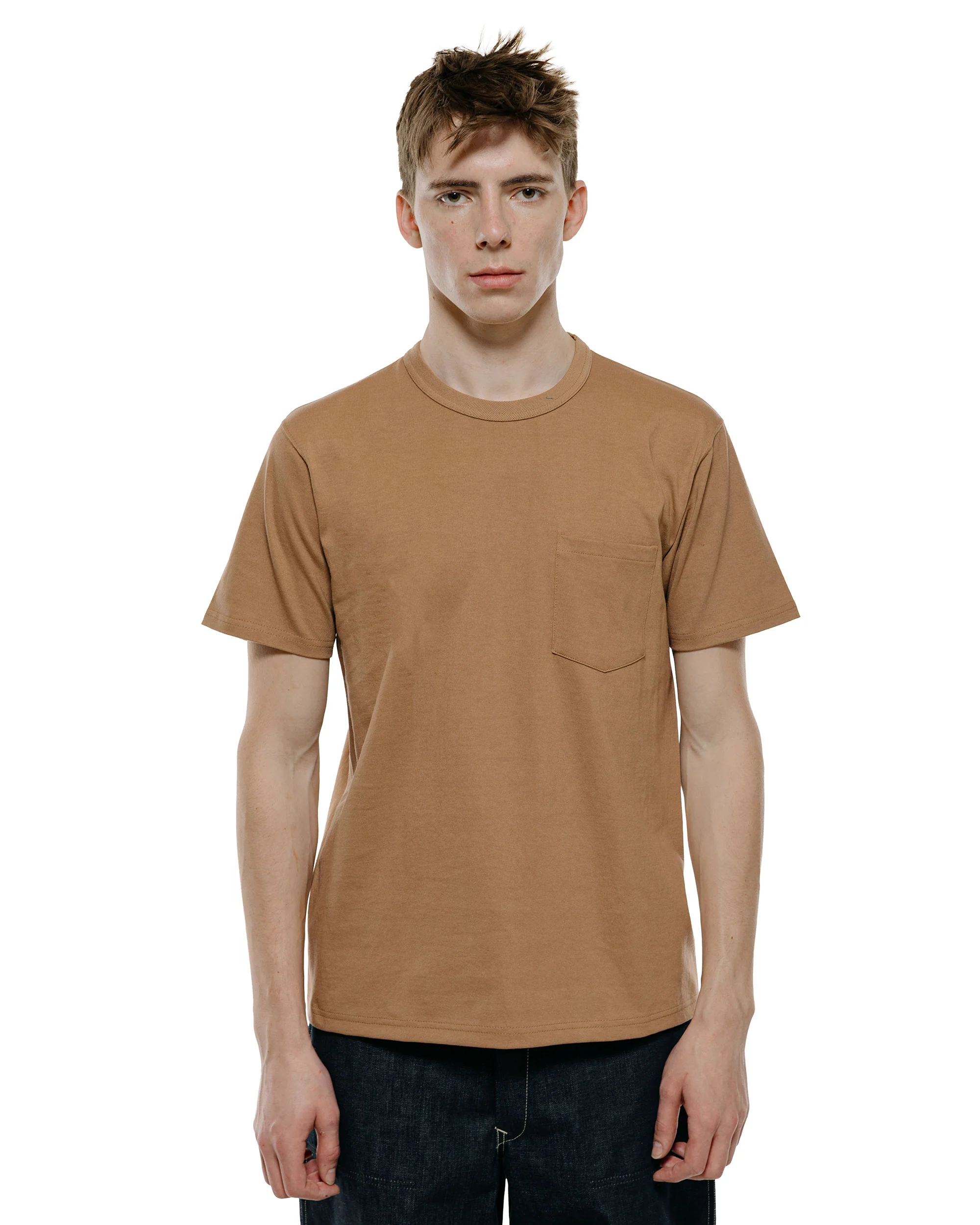 The Real McCoy's MC22006 Pocket Tee Chestnut - Image 2