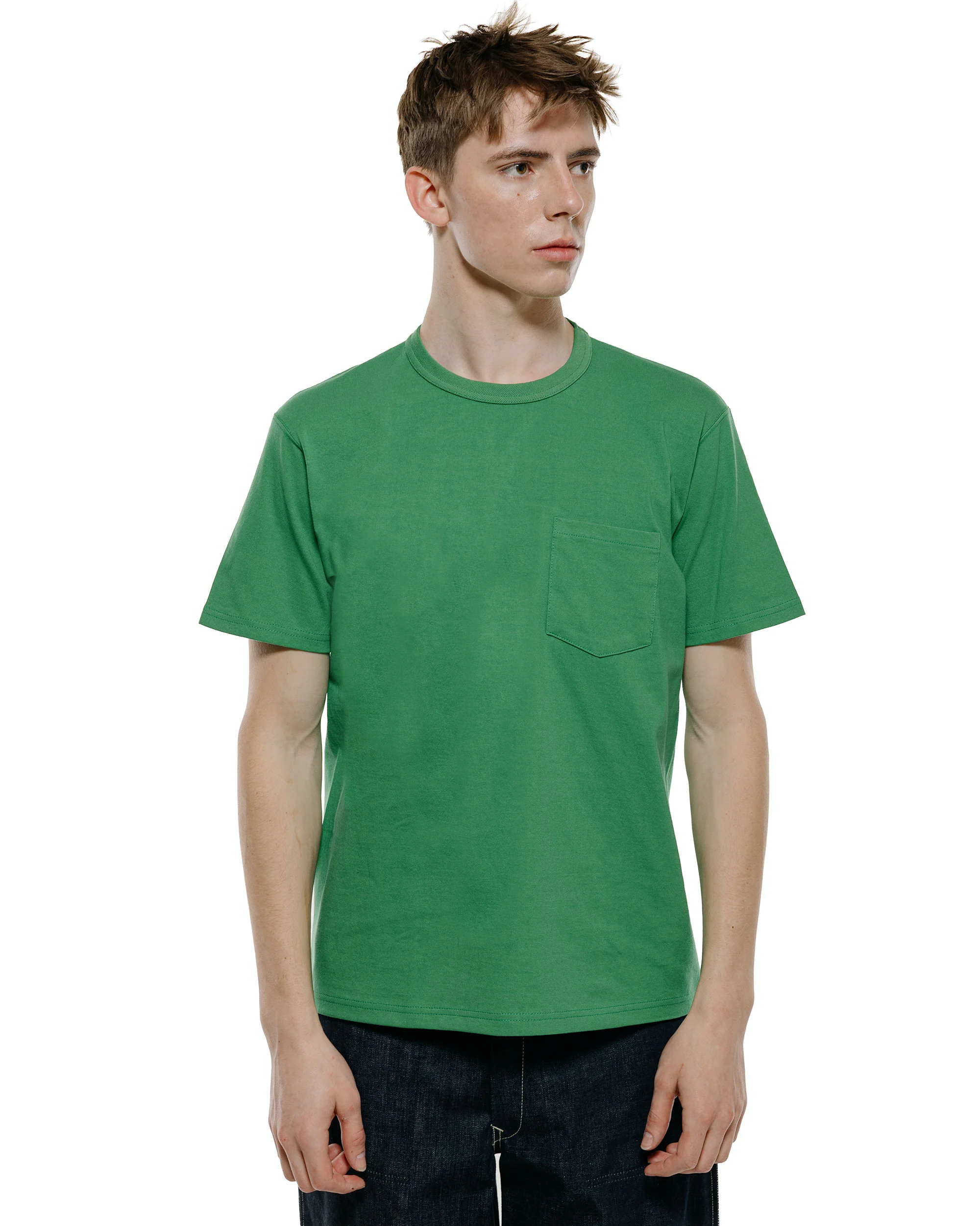 The Real McCoy's MC22006 Pocket Tee Kelly Green - Image 2