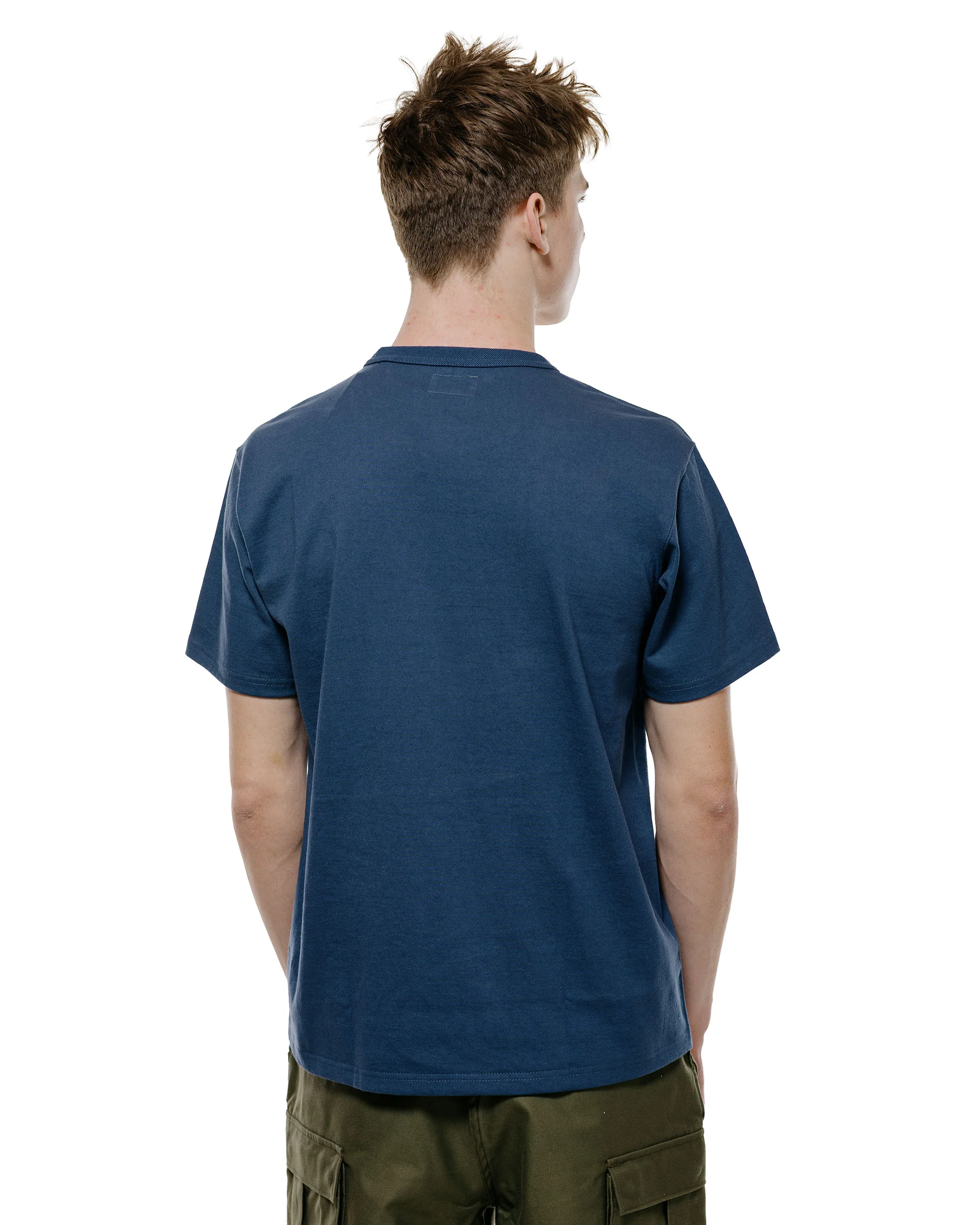 The Real McCoy's MC22006 Pocket Tee Marine Blue - Image 3