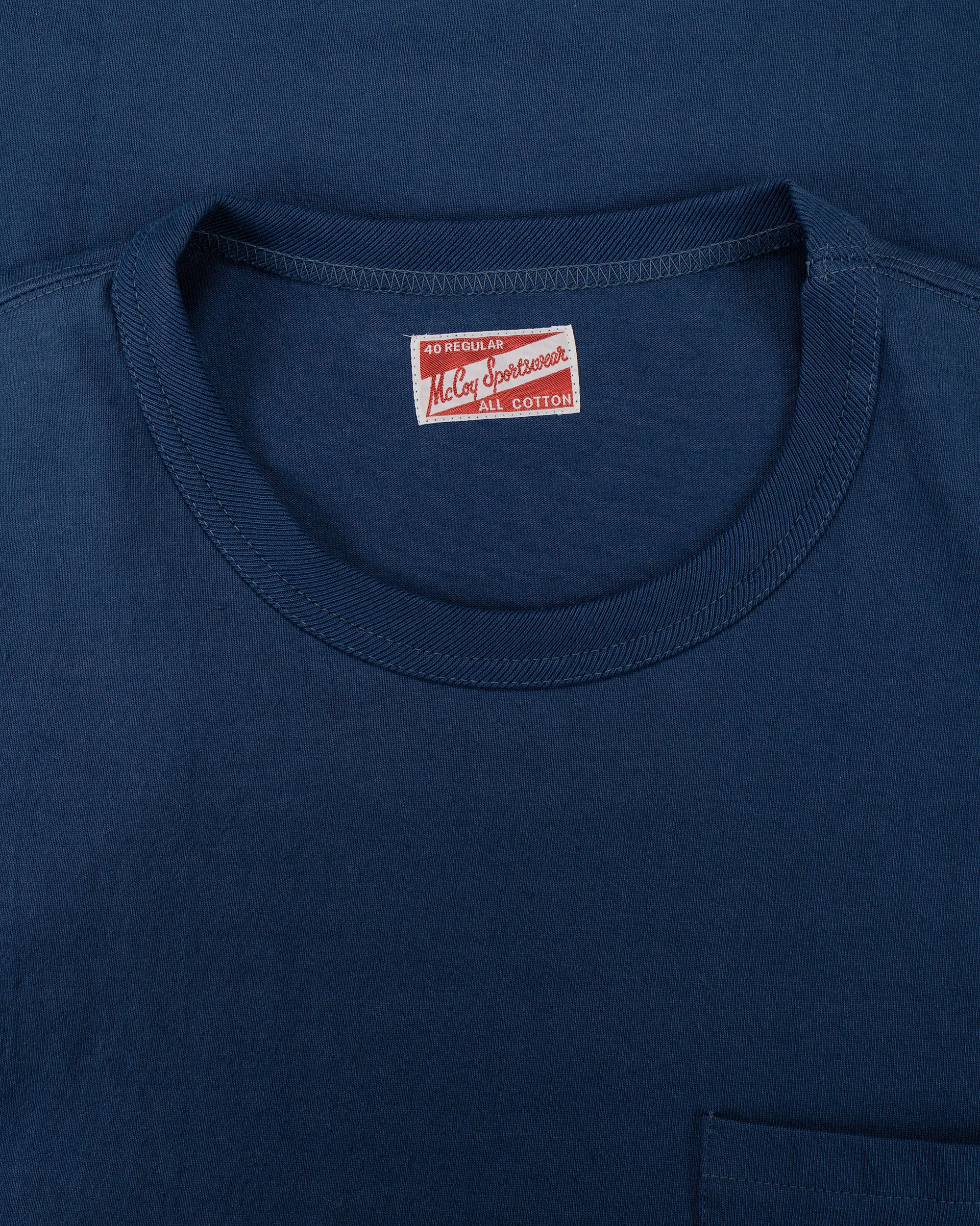 The Real McCoy's MC22006 Pocket Tee Marine Blue - Image 4