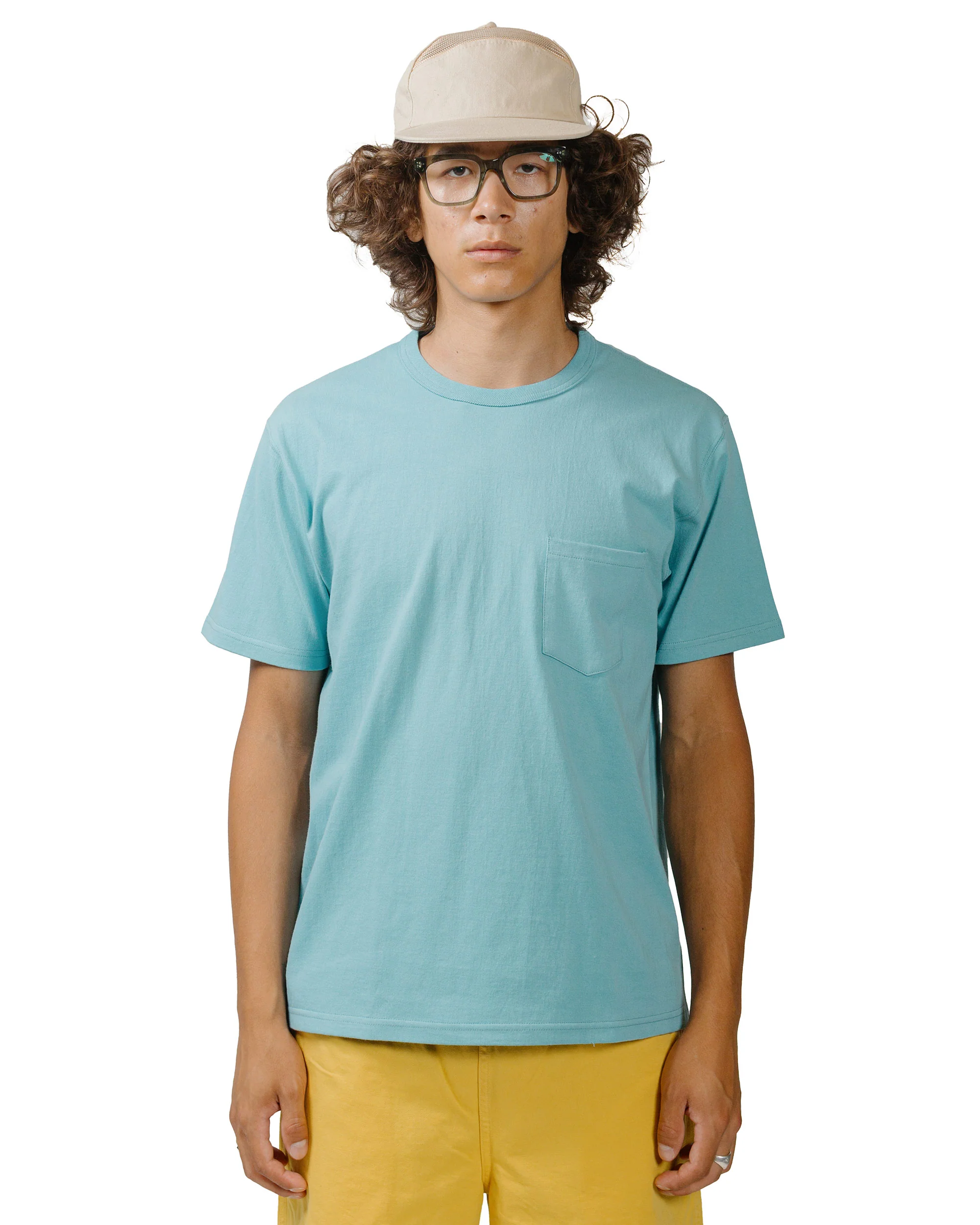 The Real McCoy's MC22006 Pocket Tee Teal - Image 2